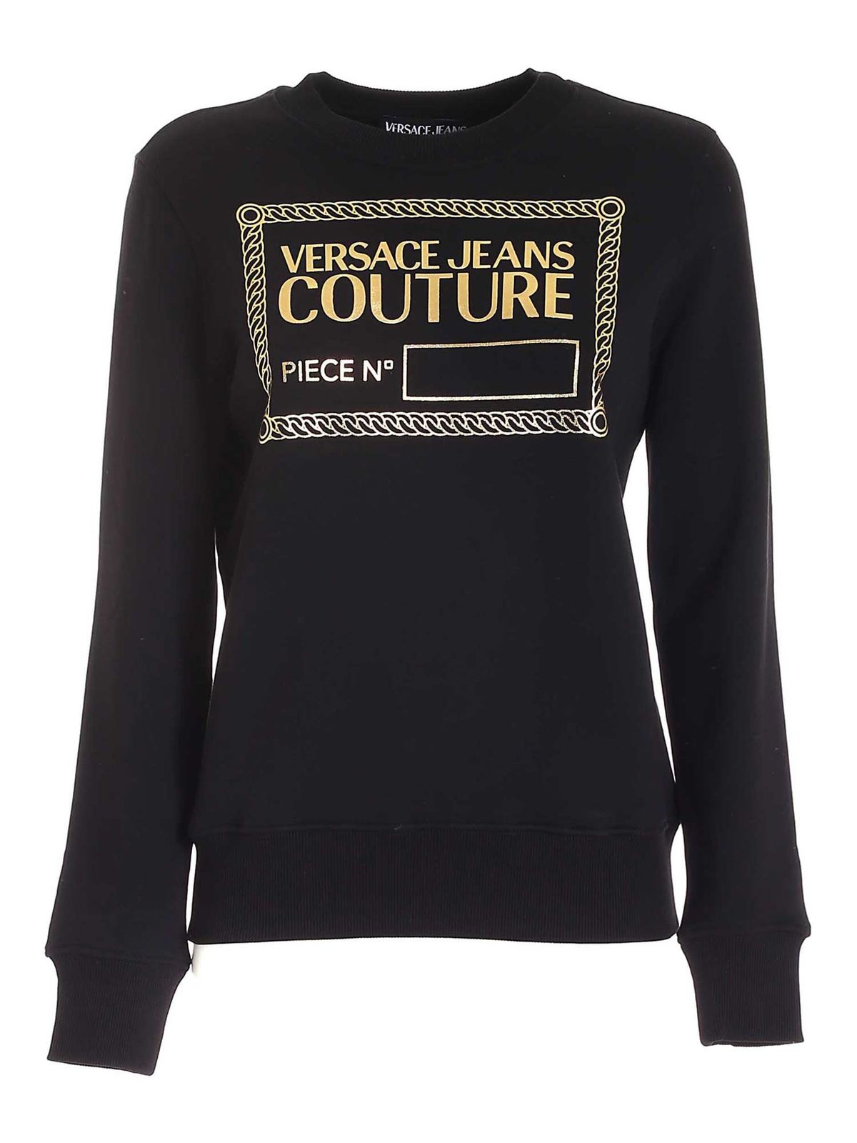 Logo sweatshirt in black 71HAIT12CF00TG89 (VERSACE JEANS COUTURE / スウェット・フーディー ) | VERSACE JEANS COUTURE (ヴェルサーチェ ジーンズ クチュール)