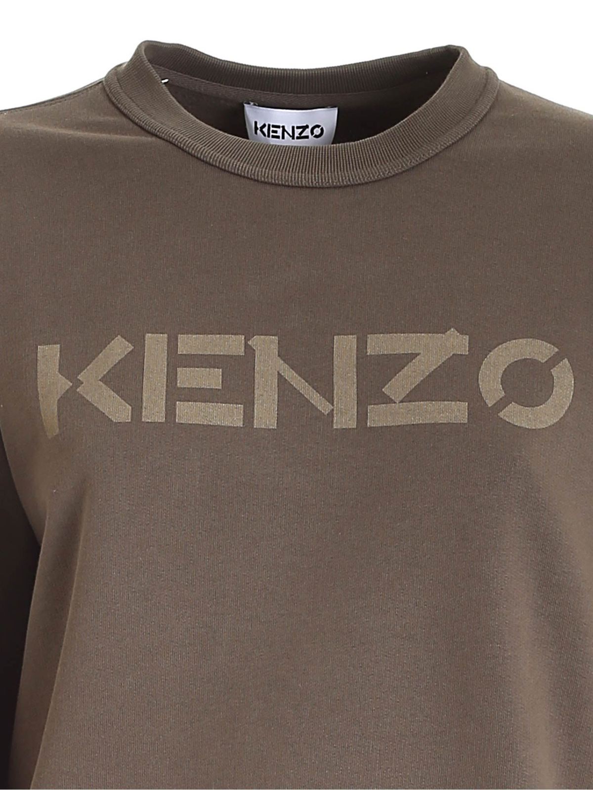 Logo print sweatshirt in Military green FB62SW8214ML52 (KENZO / スウェット・フーディー ) | KENZO (ケンゾー)(2)