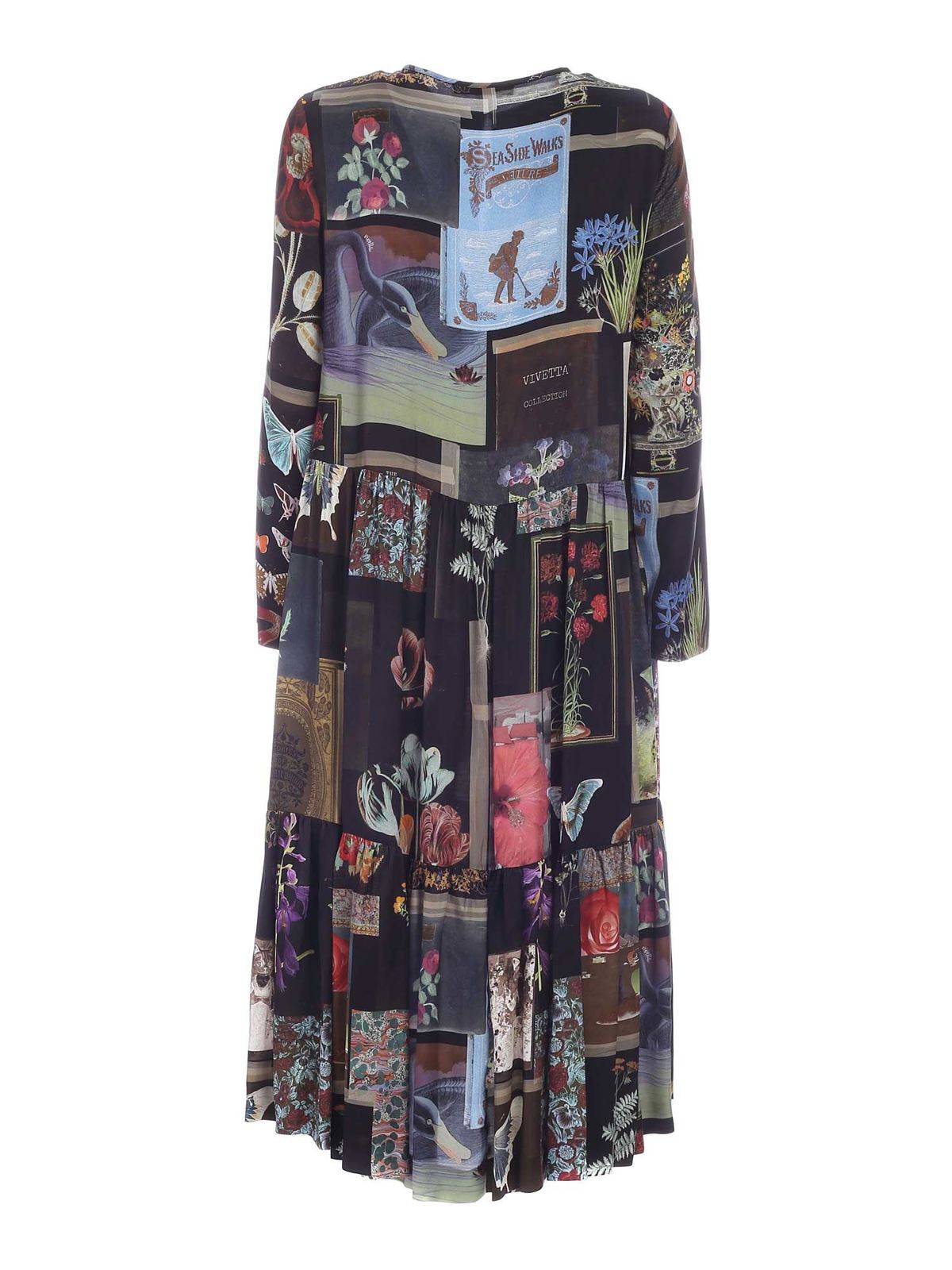 Printed multicolor flounced dress 20IV2M0H1825108S9Y1 (VIVETTA / ワンピース・ドレス・オールインワン ) | VIVETTA (ヴィヴェッタ)(1)