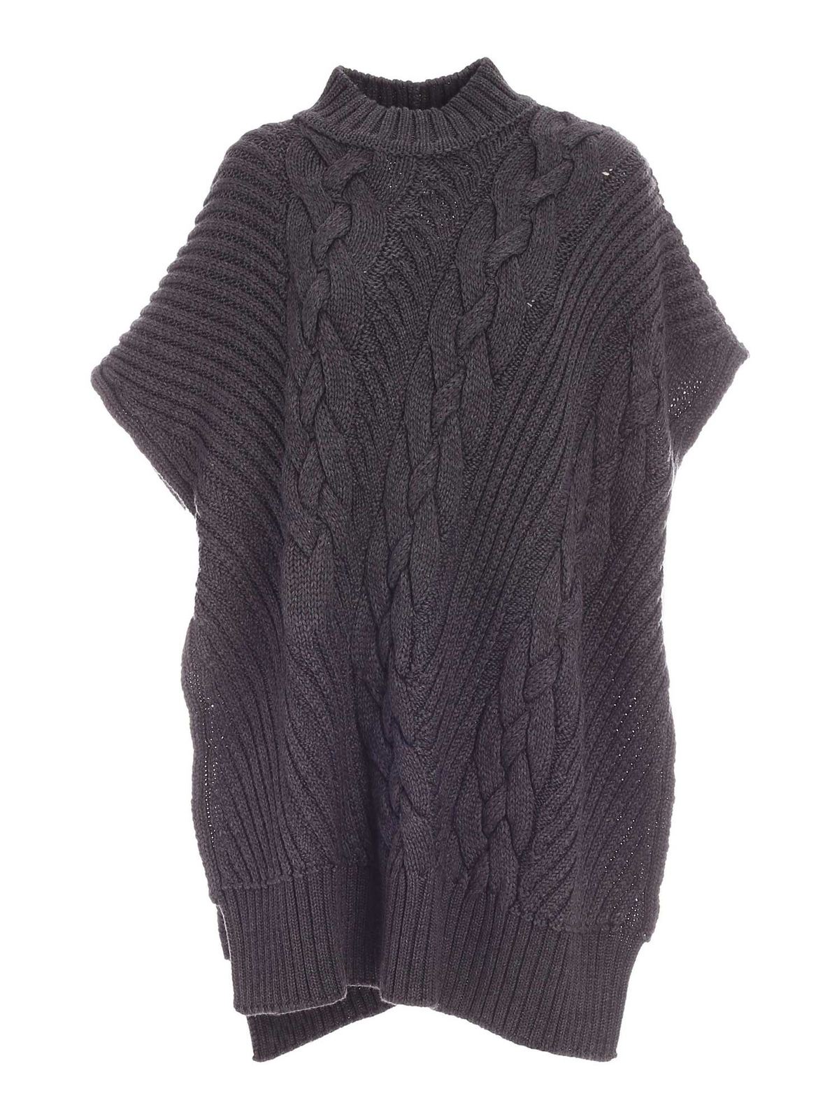 High neck poncho in grey 20IV2M0A00570988928 (VIVETTA / コート・ダウン ) | VIVETTA (ヴィヴェッタ)