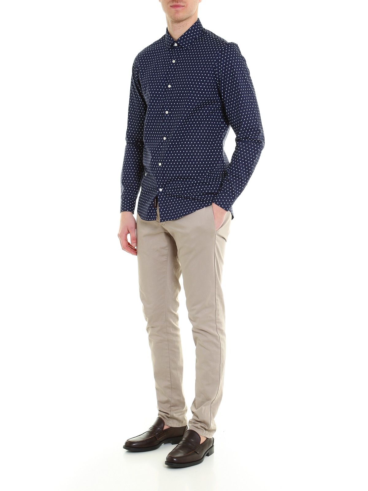 Patterned cotton shirt CS74CBU2WL410 (MICHAEL KORS / シャツ・ブラウス ) | MICHAEL KORS (マイケル・コース)(1)