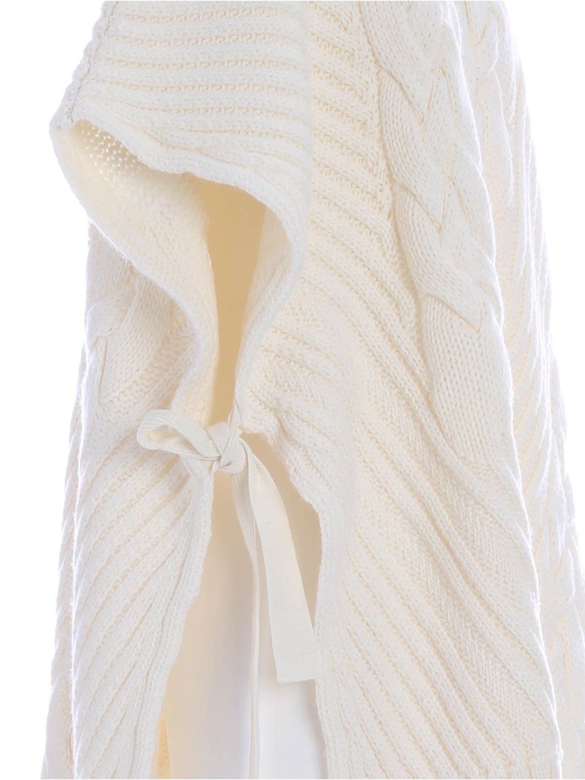 High neck poncho in white 20IV2MOA00570981105 (VIVETTA / コート・ダウン ) | VIVETTA (ヴィヴェッタ)(2)