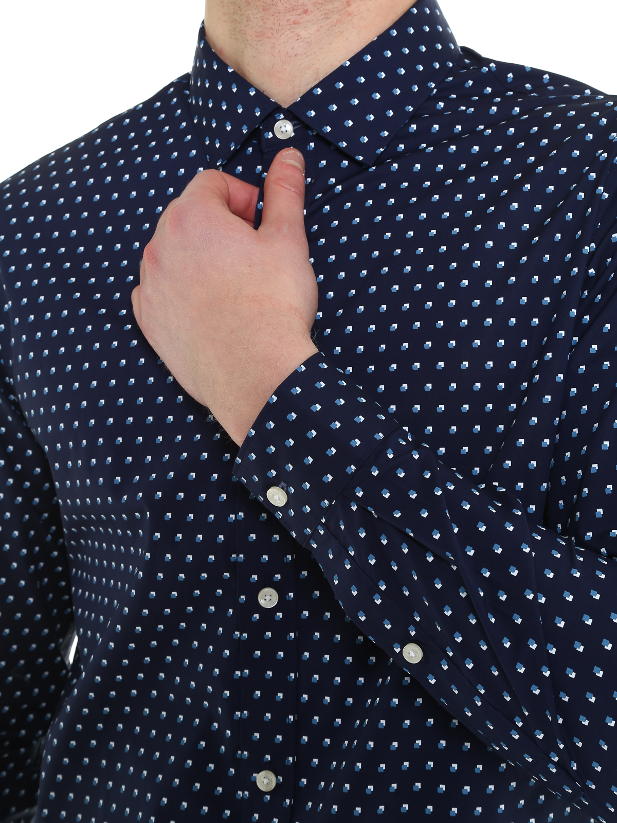 Patterned cotton shirt CS74CBU2WL410 (MICHAEL KORS / シャツ・ブラウス ) | MICHAEL KORS (マイケル・コース)(4)