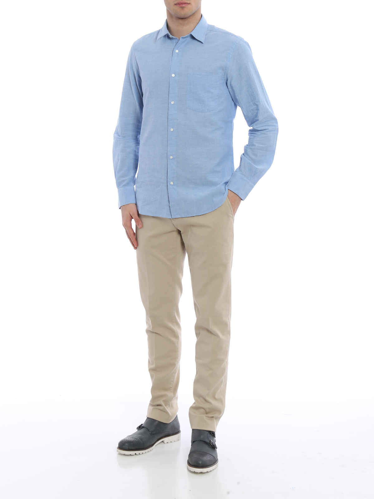 Melange cotton shirt CC02F02501051 (ASPESI / シャツ・ブラウス ) | ASPESI (アスペジ)(1)