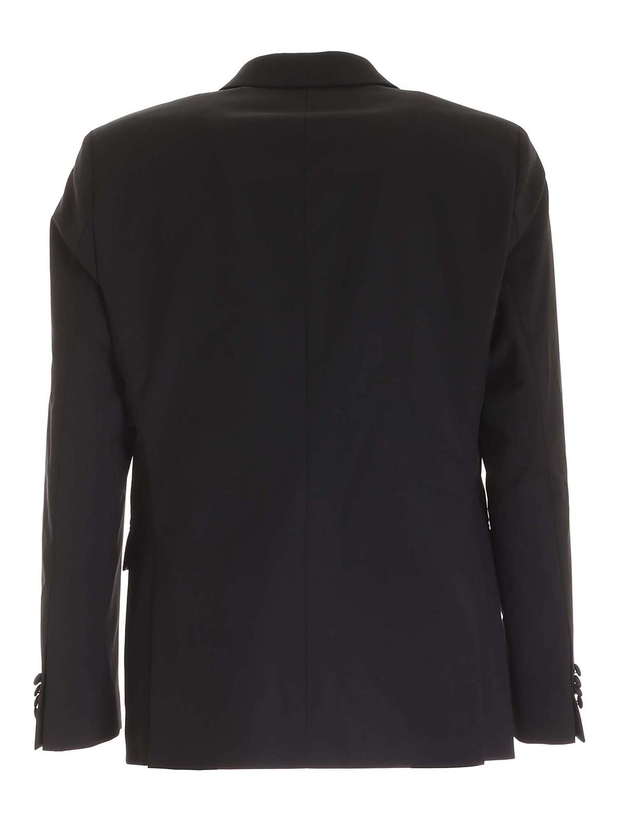 Lamé detail jacket in black 155242502083990 (KARL LAGERFELD / スーツ・ジャケット ) | KARL LAGERFELD (カール・ラガーフェルド)(1)
