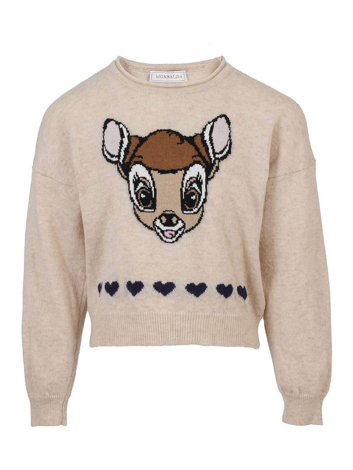 Deer intarsia jumper 19863380640003 (MONNALISA / ニット・セーター・カーディガン ) | MONNALISA (モナリザ)