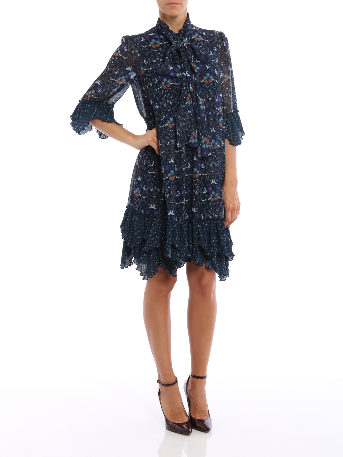 Russian Folk print flounced dress S7ARO24S7A030SKZ (See By Chloé / ワンピース・ドレス・オールインワン ) | See By Chloé (シーバイクロエ)(3)