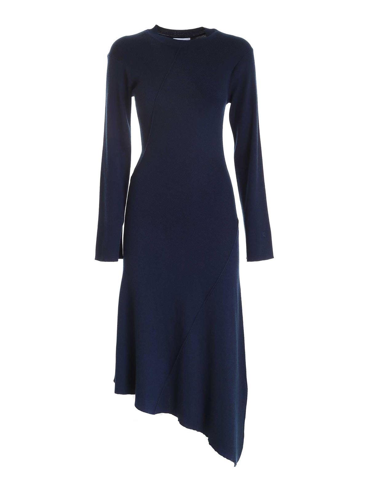 Asymmetrical dress in blue FB62RO6113AC79 (KENZO / ワンピース・ドレス・オールインワン ) | KENZO (ケンゾー)