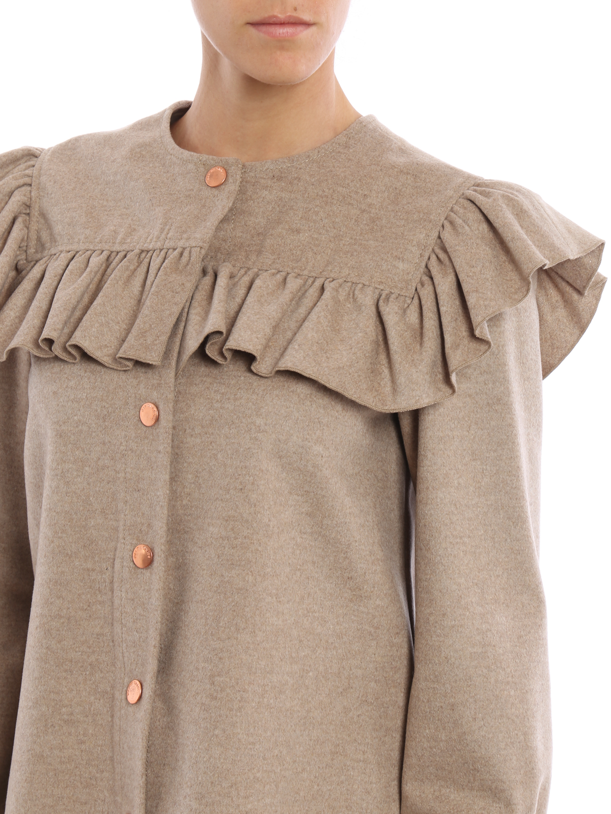 Ruched wool cloth jacket S7AHT50S7A005SKM (See By Chloé / カジュアルジャケット ) | See By Chloé (シーバイクロエ)(4)