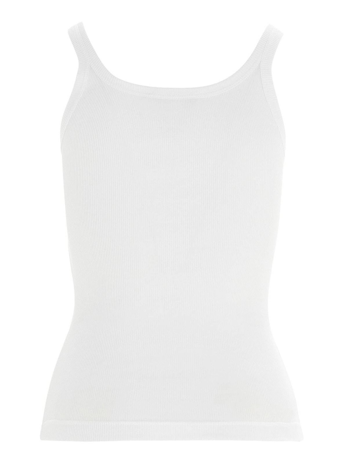 Ribbed tank top in white F8K97TFU7AVW0800 (Dolce & Gabbana / タンクトップ・キャミソール ) | Dolce & Gabbana (ドルチェガッバーナ)(1)