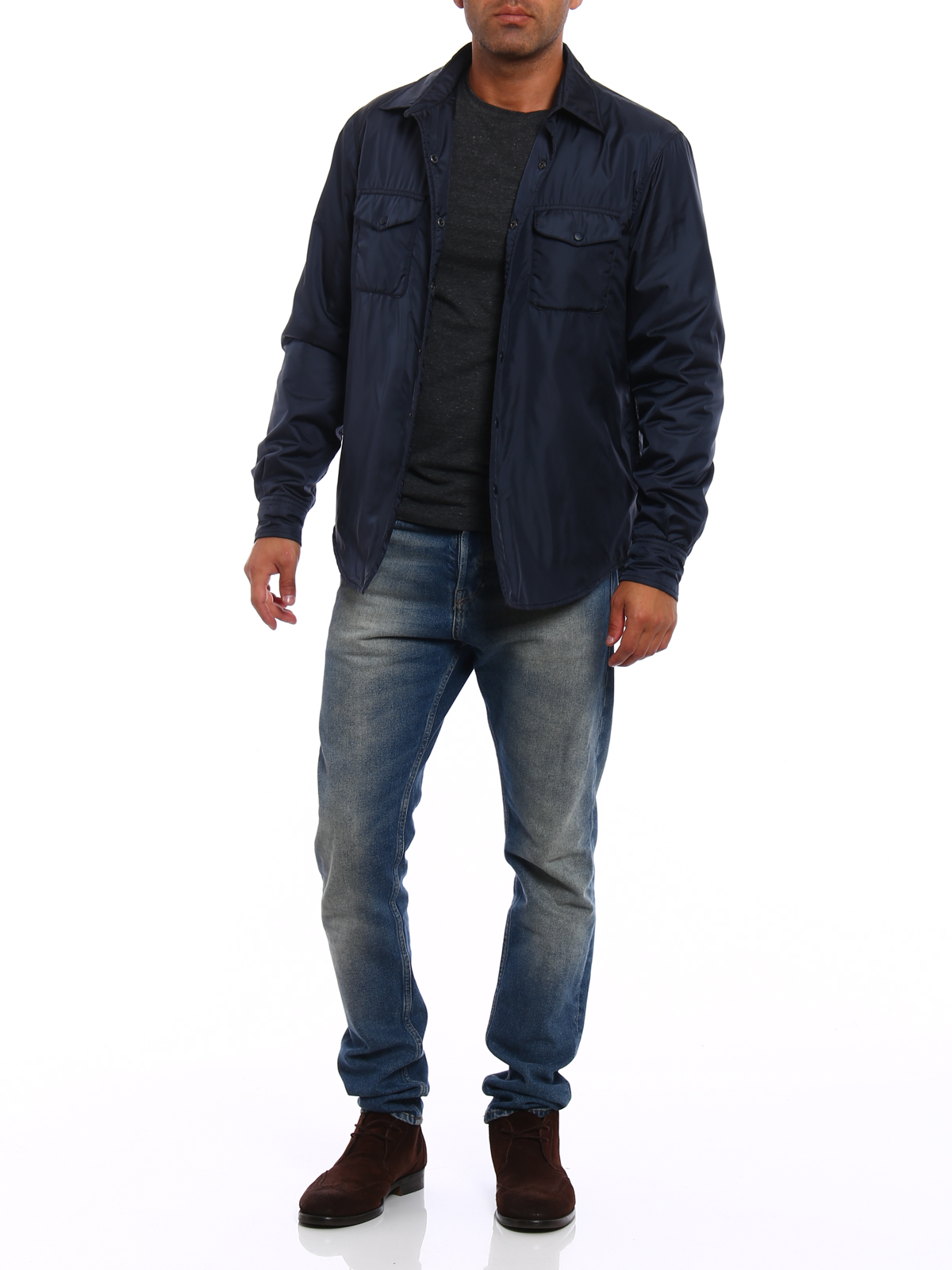Shirt-inspired nylon jacket I029796196101 (ASPESI / カジュアルジャケット・ベスト ) | ASPESI (アスペジ)(1)
