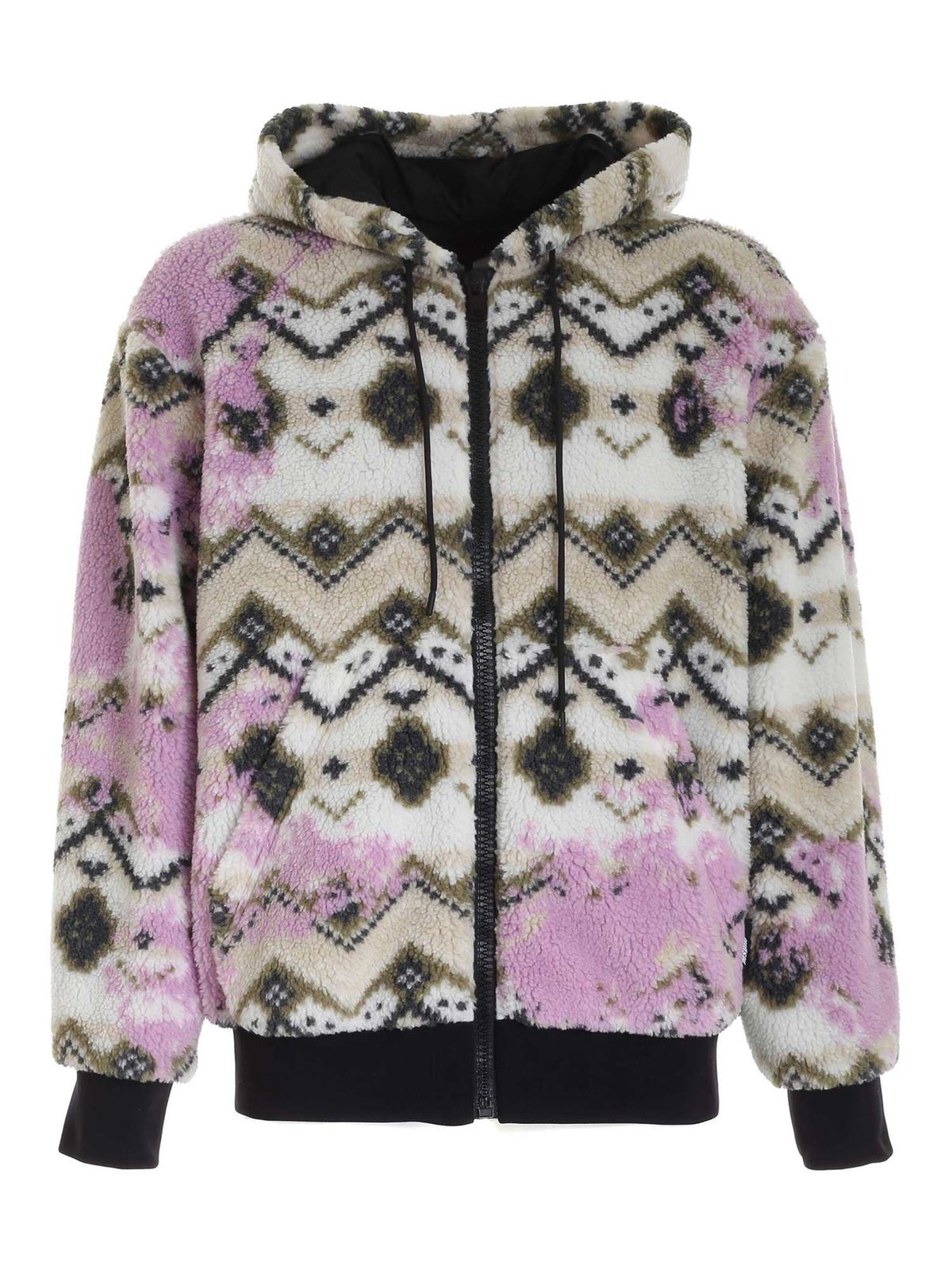 Multicolor teddy effect jacket 3140MH1721750303 (MSGM / カジュアルジャケット・ベスト ) | MSGM (エムエスジーエム)