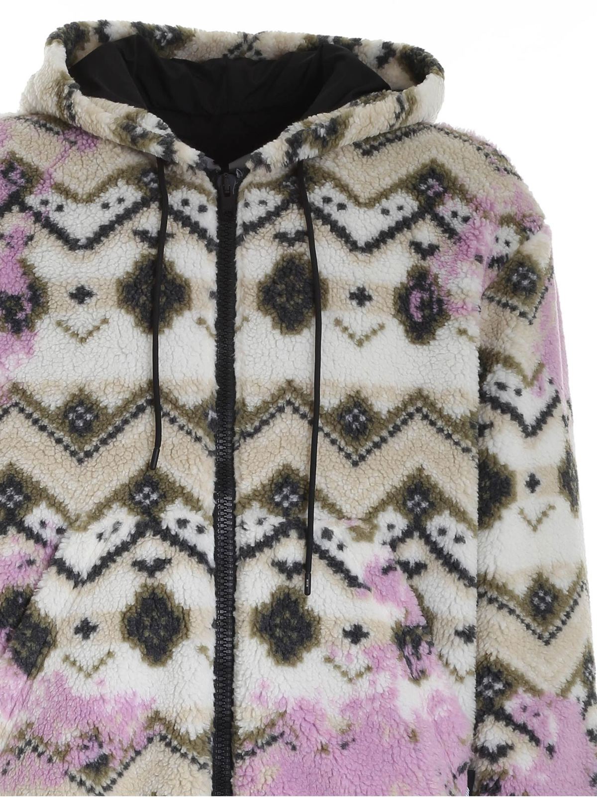 Multicolor teddy effect jacket 3140MH1721750303 (MSGM / カジュアルジャケット・ベスト ) | MSGM (エムエスジーエム)(2)