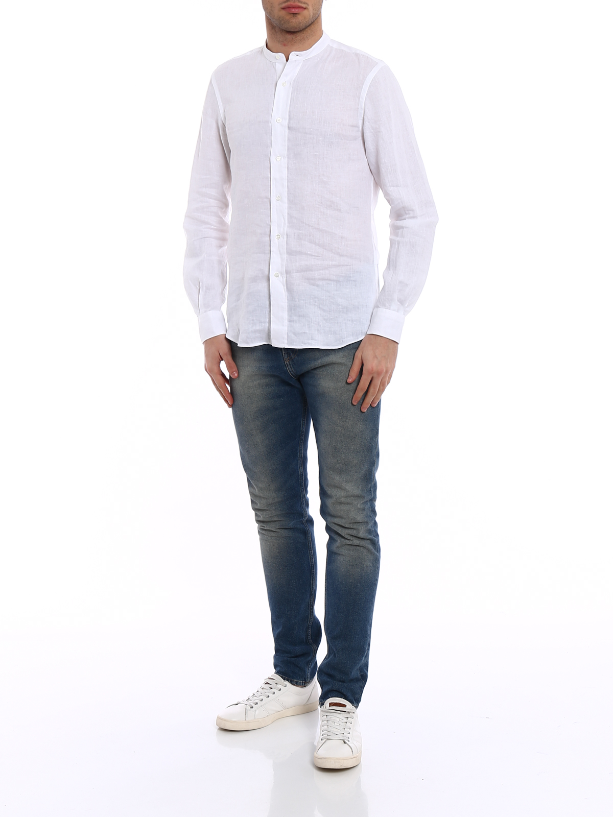 Bruce white summer shirt CE76C19585072 (ASPESI / シャツ・ブラウス ) | ASPESI (アスペジ)(1)