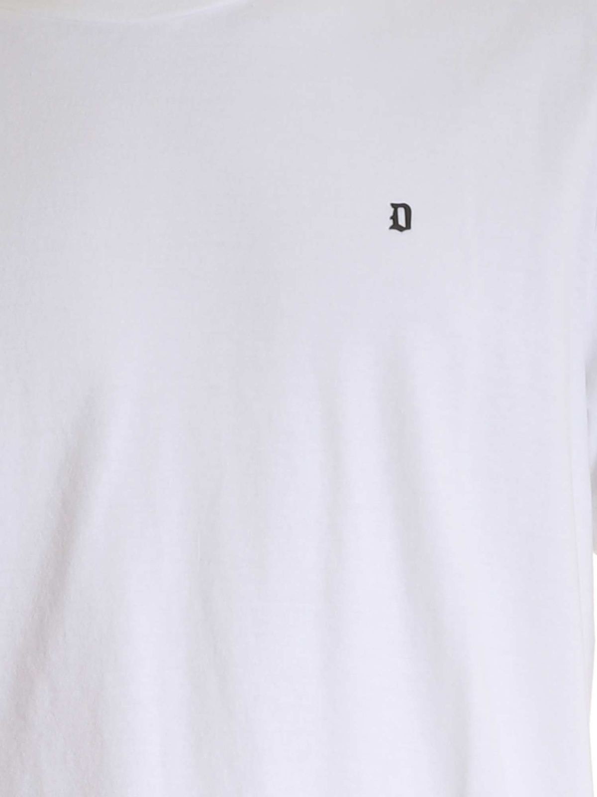 Metal logo t-shirt in white US198JF0271UZL4000 (DONDUP / Tシャツ・カットソー ) | DONDUP (ドンダップ)(2)