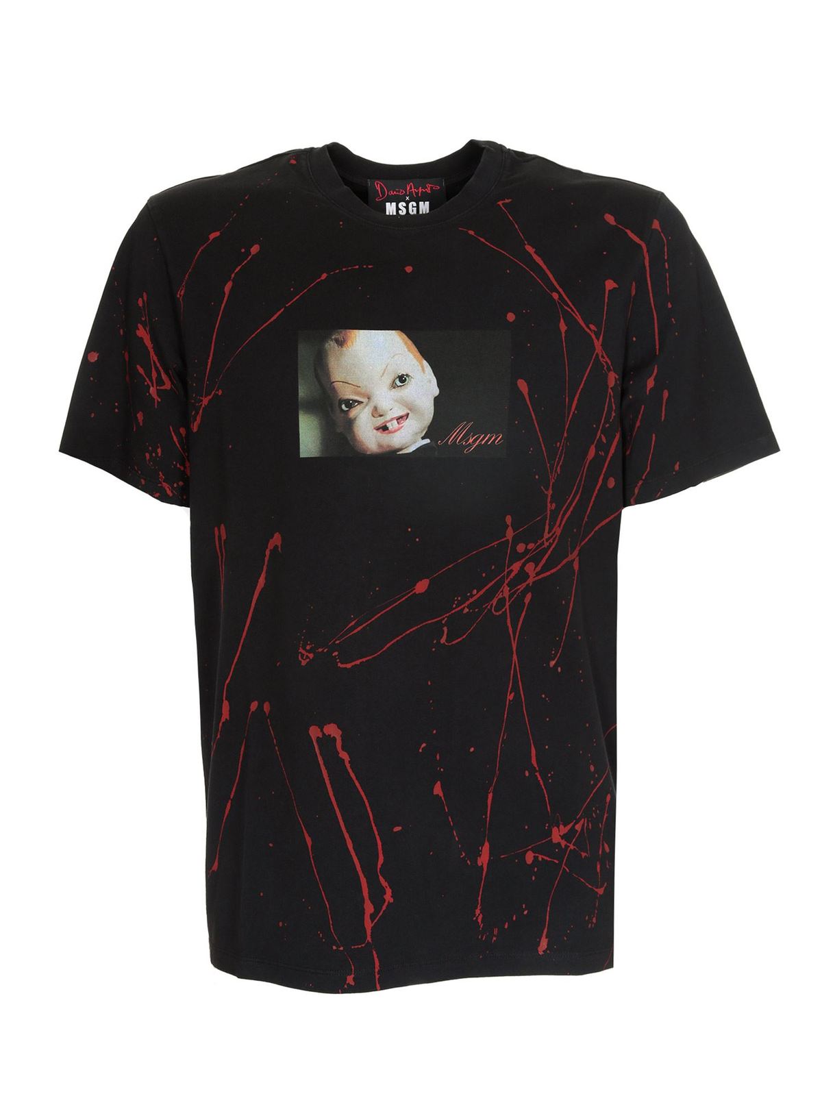 Dario Argento T-shirt in black 2940MM20220759899 (MSGM / Tシャツ・カットソー ) | MSGM (エムエスジーエム)