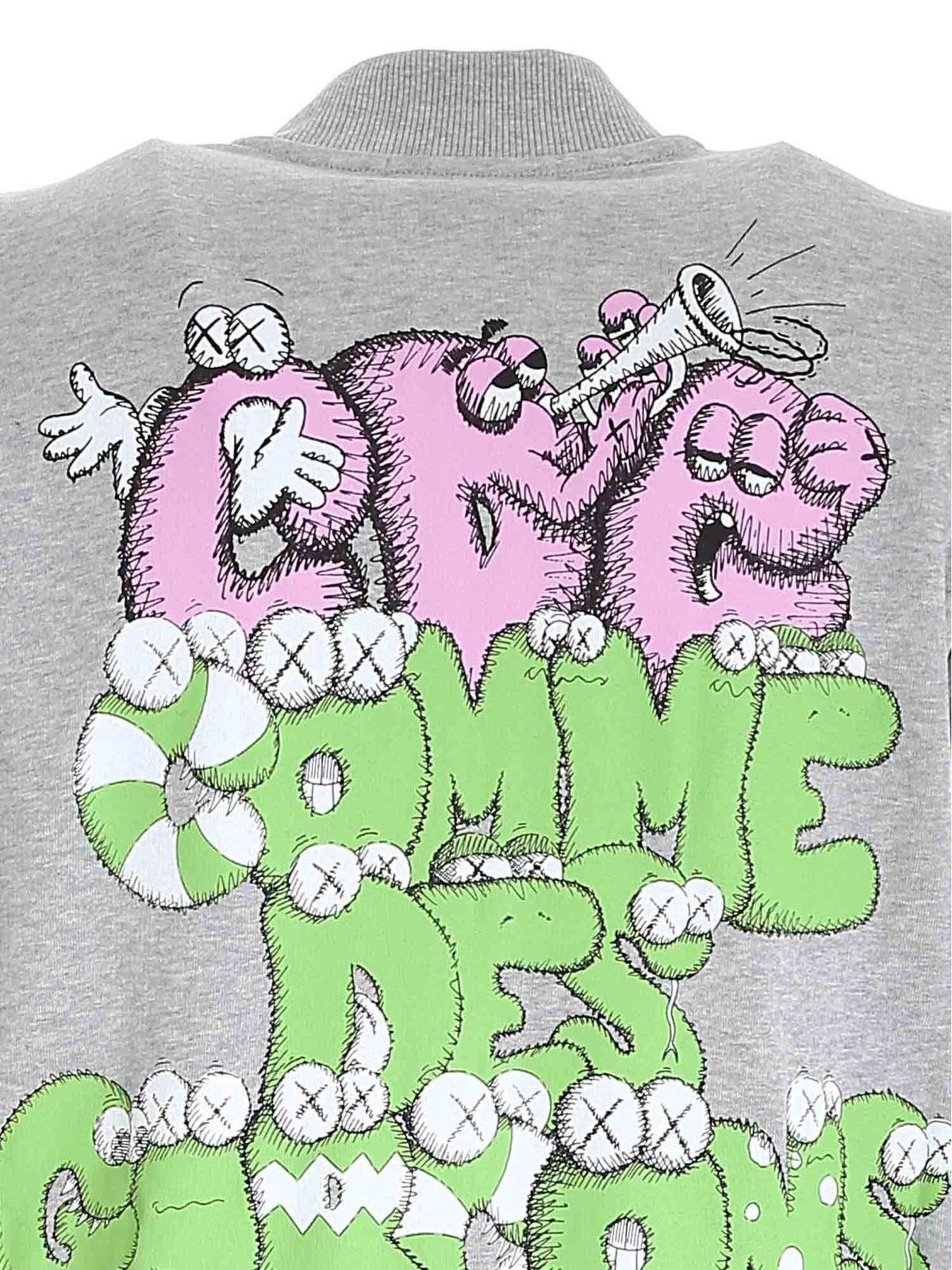 X Kaws sweatshirt in melange gray FHT002W211 (Comme Des Garçons SHIRT / スウェット・フーディー ) | Comme Des Garçons SHIRT (コムデギャルソン シャツ)(2)
