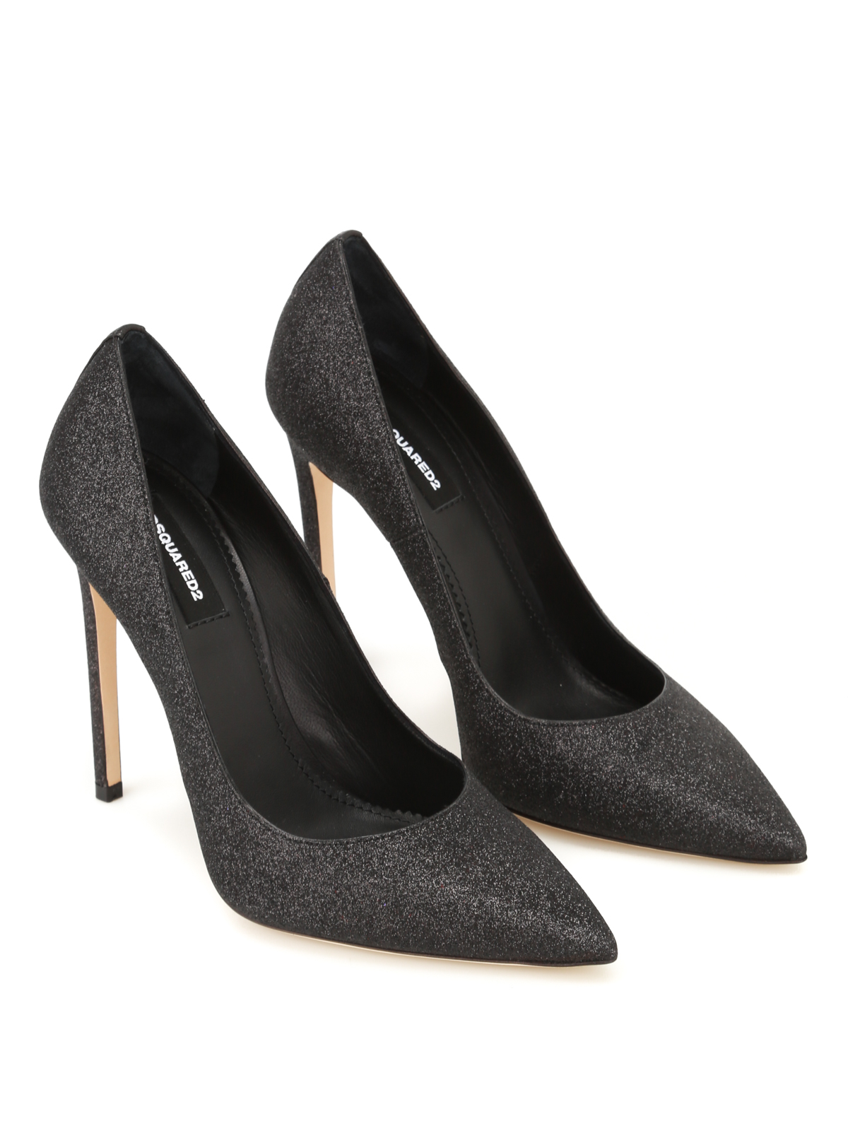 Basic black glitter pumps PPW0002292000012124 (Dsquared2 / パンプス・ハイヒール ) | Dsquared2 (ディースクエアード)(1)