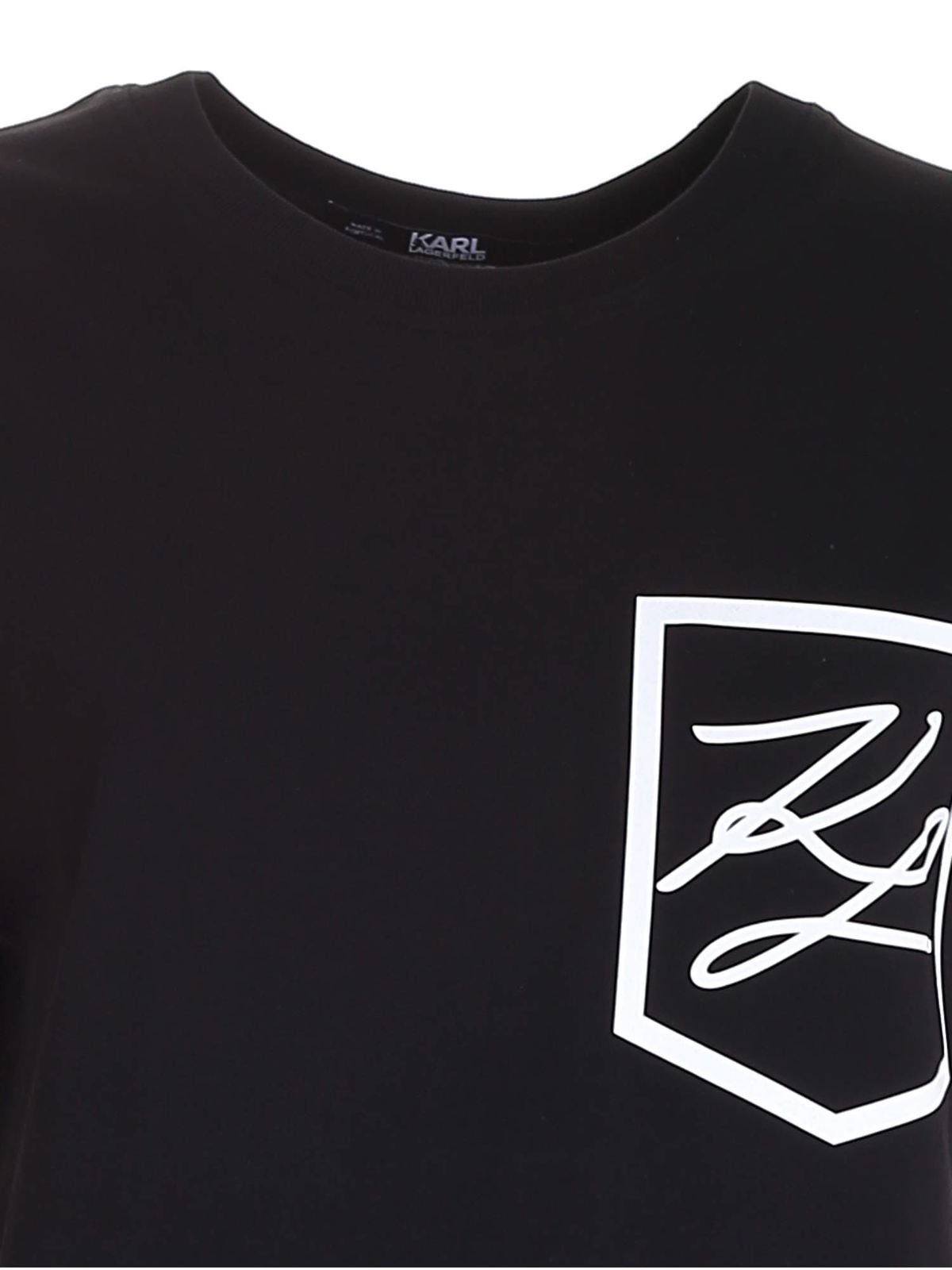 KL Pocket T-shirt in black 216W1786999 (KARL LAGERFELD / Tシャツ・カットソー ) | KARL LAGERFELD (カール・ラガーフェルド)(2)