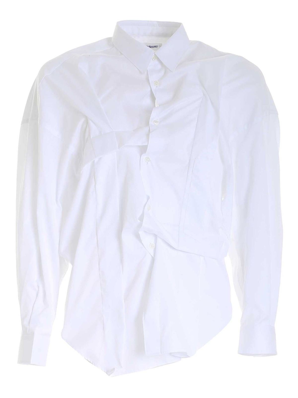 All Over Hitched shirt in white FHB041W211 (Comme Des Garçons SHIRT / シャツ・ブラウス ) | Comme Des Garçons SHIRT (コムデギャルソン シャツ)