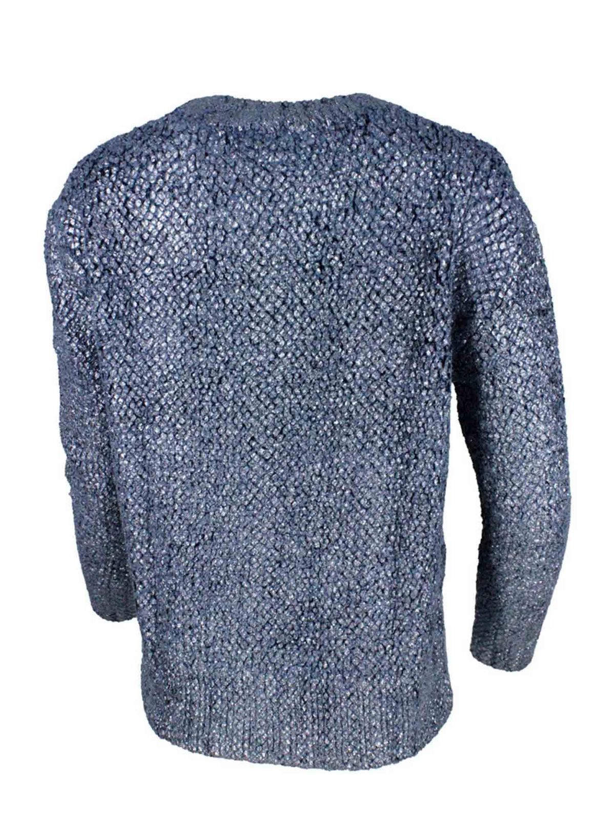 Crystals pullover in blue D375M355VXTB3713 (ERMANNO SCERVINO / ニット・セーター・カーディガン ) | ERMANNO SCERVINO (エルマンノ シェルヴィーノ)(1)