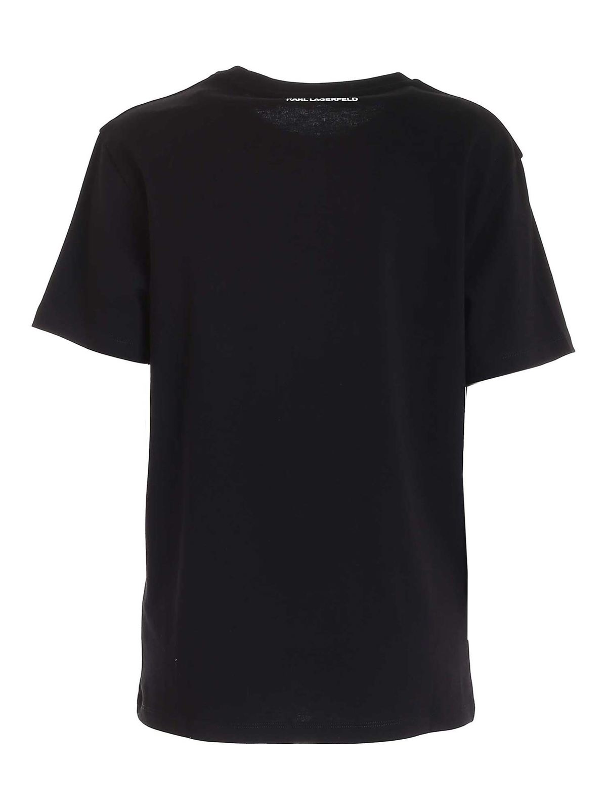 Logo T-shirt in black 216W1790999 (KARL LAGERFELD / Tシャツ・カットソー ) | KARL LAGERFELD (カール・ラガーフェルド)(1)