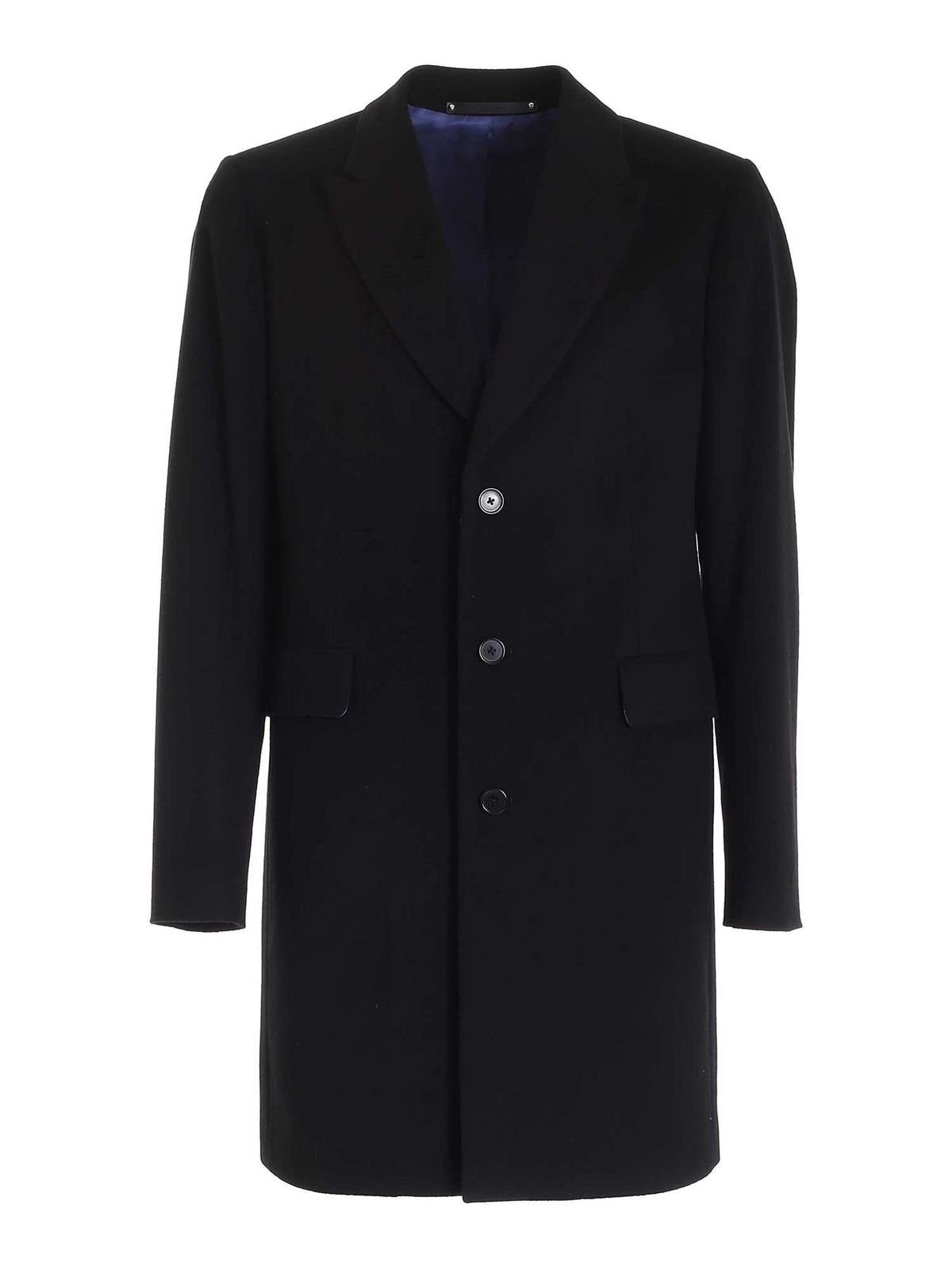 Single-breasted coat in black M1R222PG0011079 (Paul Smith / コート・ダウン ) | Paul Smith (ポール・スミス)