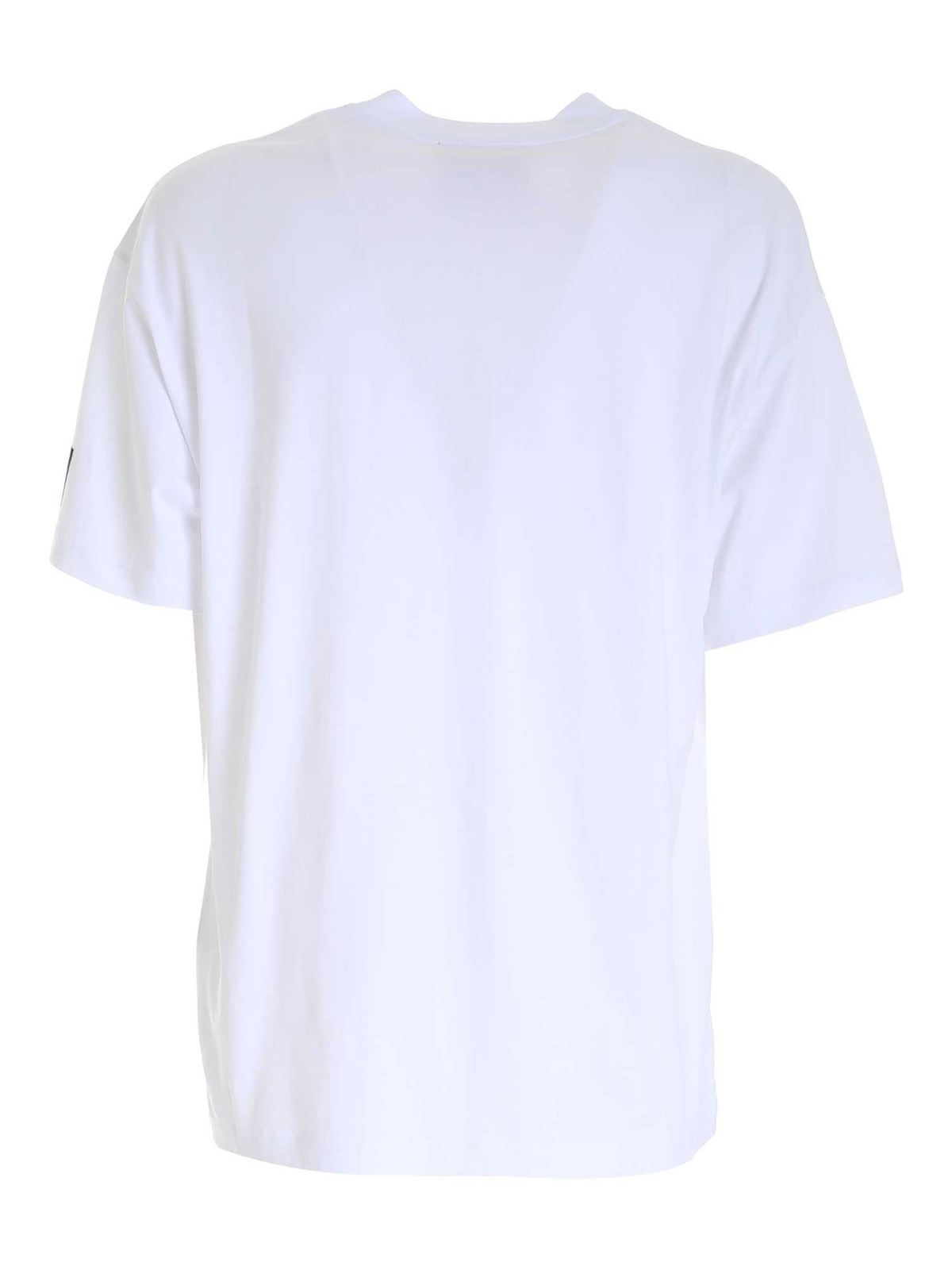 Logo t-shirt in white 71GAHP02CJ00P003 (VERSACE JEANS COUTURE / Tシャツ・カットソー ) | VERSACE JEANS COUTURE (ヴェルサーチェ ジーンズ クチュール)(1)