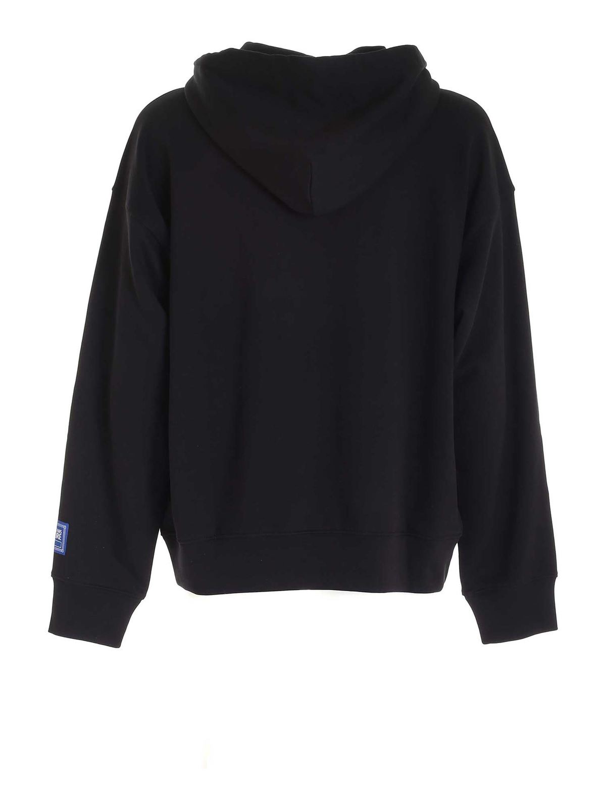 Multi logo hoodie in black 71GAIP04CF00P899 (VERSACE JEANS COUTURE / スウェット・フーディー ) | VERSACE JEANS COUTURE (ヴェルサーチェ ジーンズ クチュール)(1)