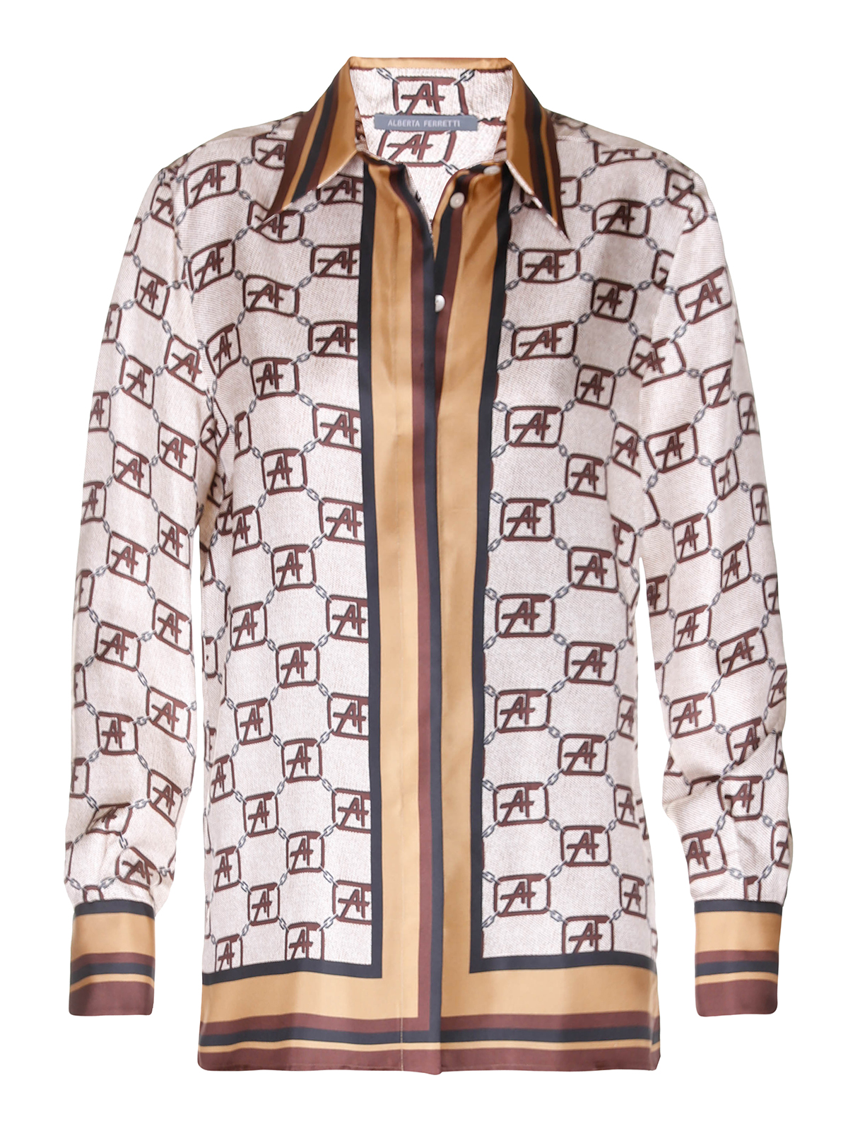 Monogram silk shirt 020666461081 (ALBERTA FERRETTI / シャツ・ブラウス ) | ALBERTA FERRETTI (アルベルタ フェレッティ)
