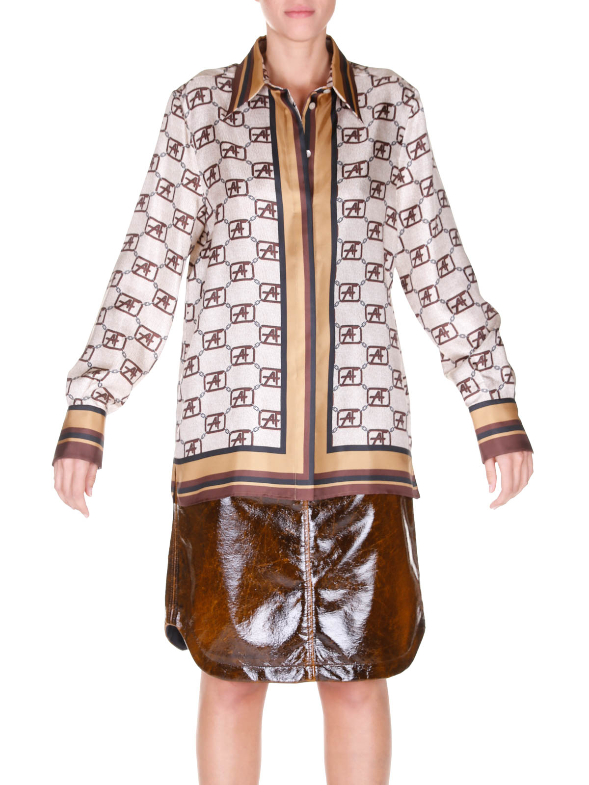 Monogram silk shirt 020666461081 (ALBERTA FERRETTI / シャツ・ブラウス ) | ALBERTA FERRETTI (アルベルタ フェレッティ)(2)