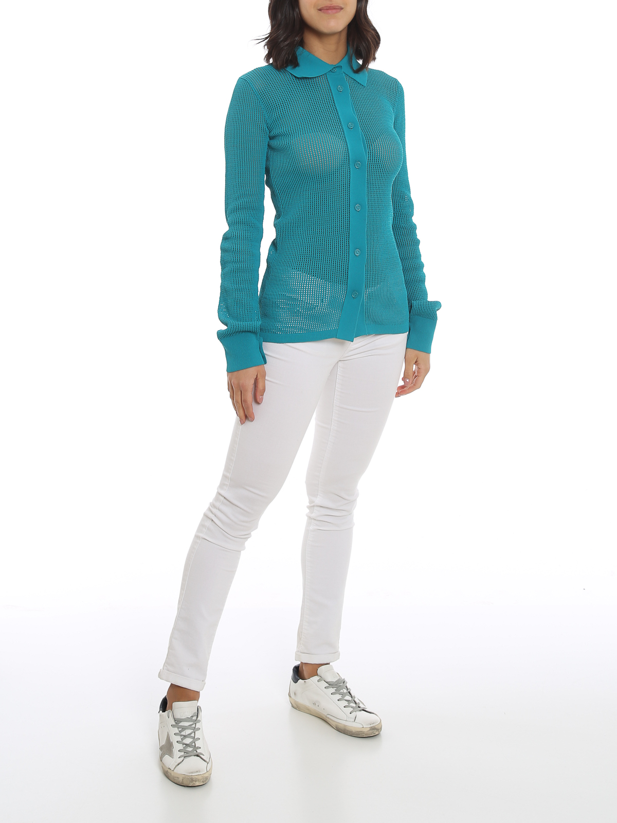 Green tech canvas polo 648977V0BN03103 (Bottega Veneta / シャツ・ブラウス ) | Bottega Veneta (ボッテガ・ヴェネタ)(1)