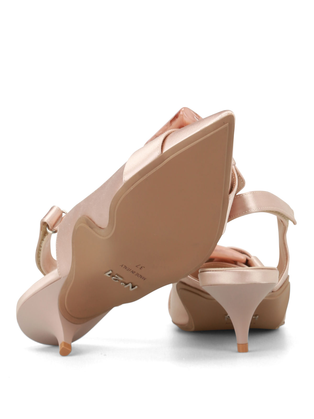 Marbled effect buckle slingbacks N218E890100010401 (N°21 / パンプス・ハイヒール ) | N°21 (ヌメロ ヴェントゥーノ)(4)