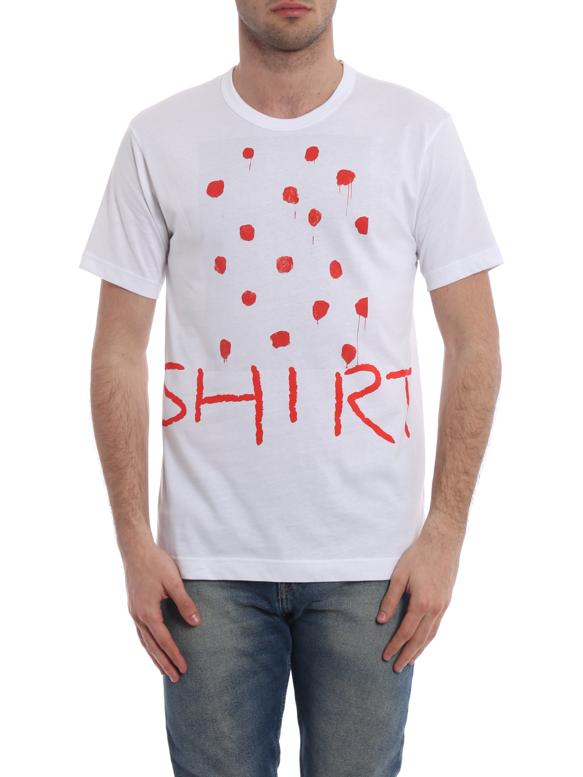 Red Shirt print cotton T-shirt S261141 (Comme Des Garçons SHIRT / Tシャツ・カットソー ) | Comme Des Garçons SHIRT (コムデギャルソン シャツ)(2)
