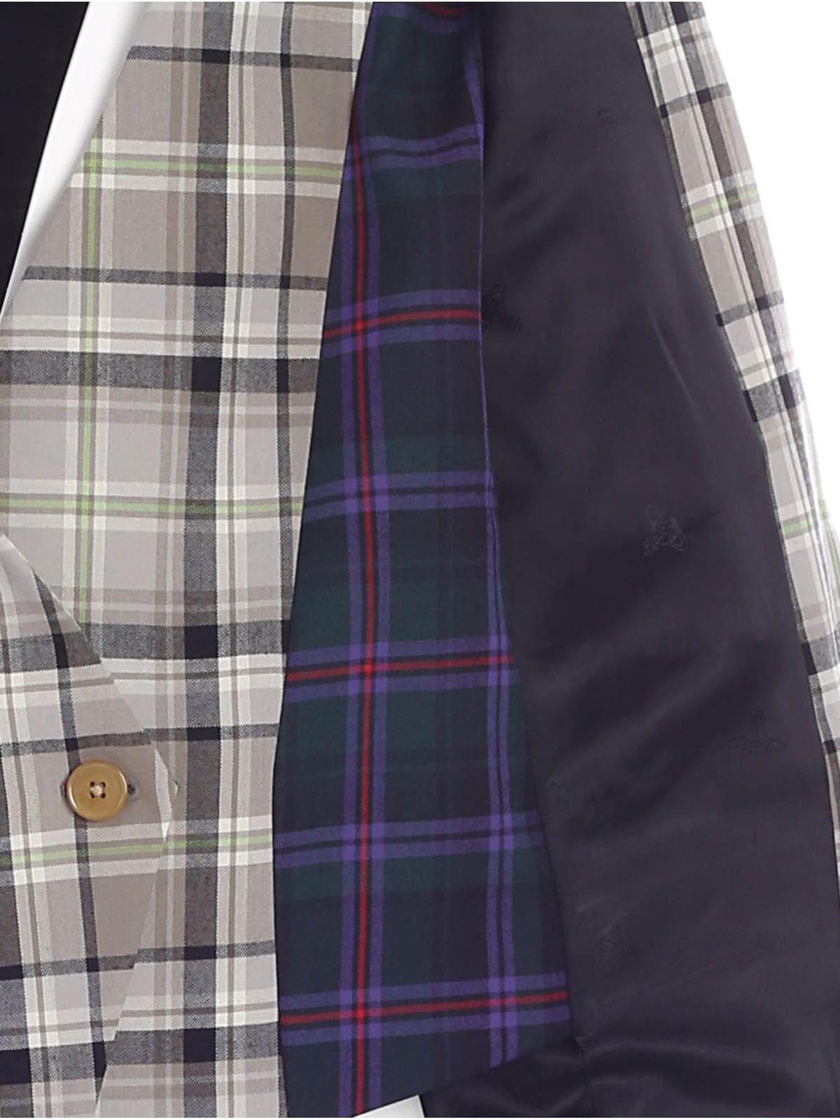 Checked jacket with inner vest in grey 23010002W003JO202 (Vivienne Westwood / スーツ・ジャケット ) | Vivienne Westwood (ヴィヴィアン・ウェストウッド)(2)