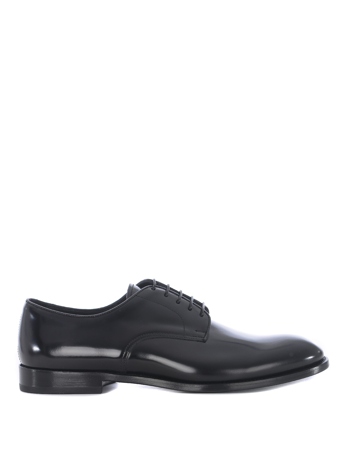 Black brushed leather Derby shoes DU1003YORKUF028NN00 (DOUCAL'S / レースアップ ) | DOUCAL'S (デュカルス)