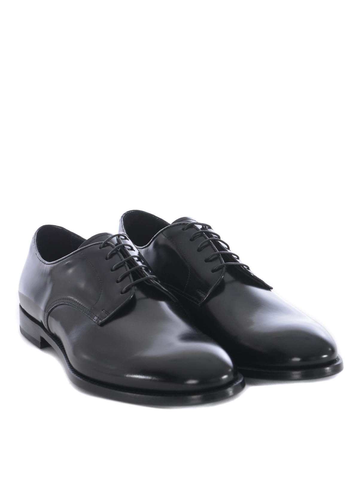 Black brushed leather Derby shoes DU1003YORKUF028NN00 (DOUCAL'S / レースアップ ) | DOUCAL'S (デュカルス)(1)
