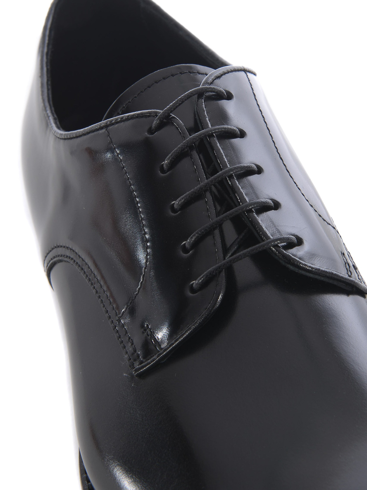 Black brushed leather Derby shoes DU1003YORKUF028NN00 (DOUCAL'S / レースアップ ) | DOUCAL'S (デュカルス)(2)