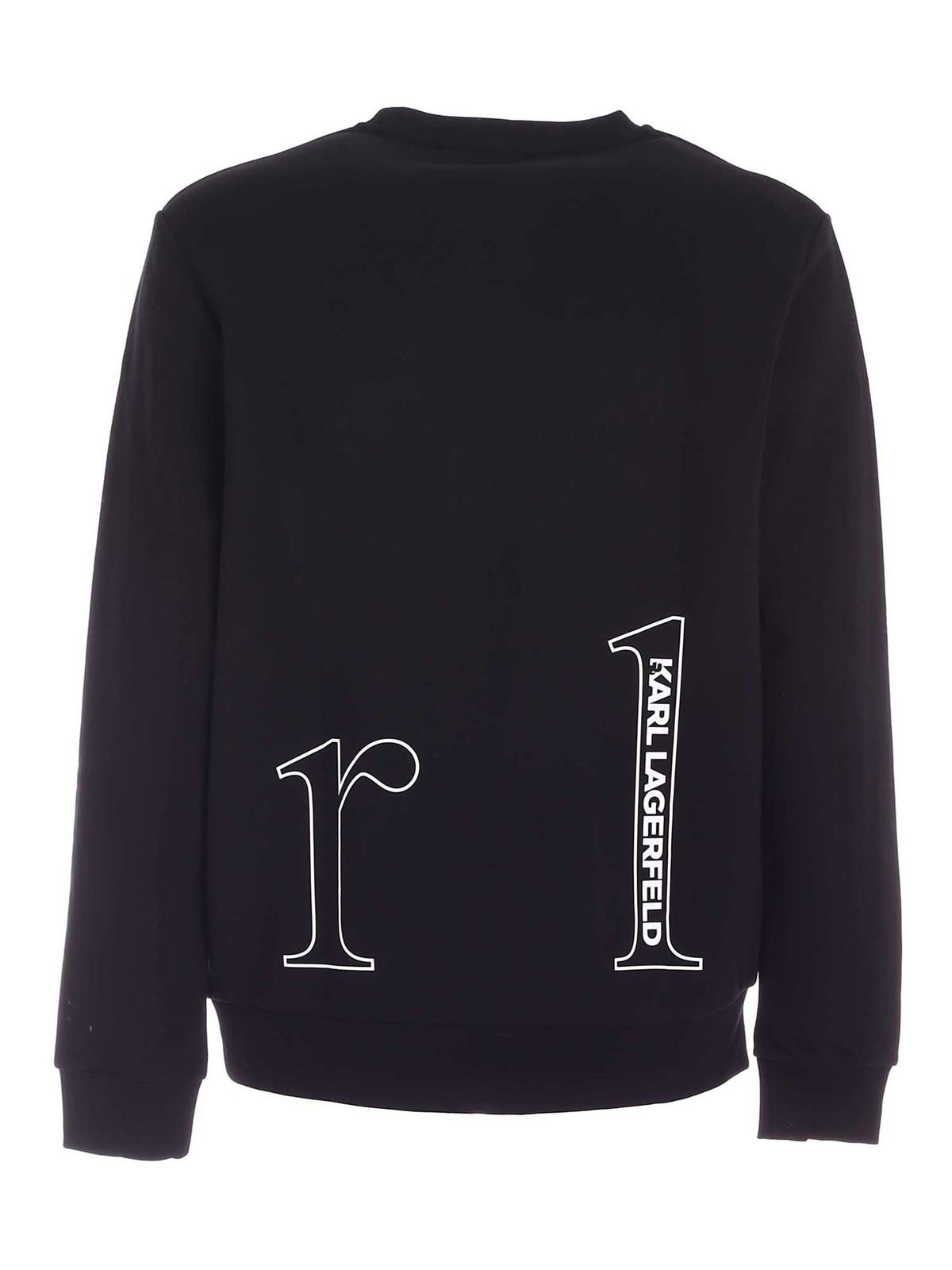 Lettering sweatshirt in black 705053512910990 (KARL LAGERFELD / スウェット・フーディー ) | KARL LAGERFELD (カール・ラガーフェルド)(1)
