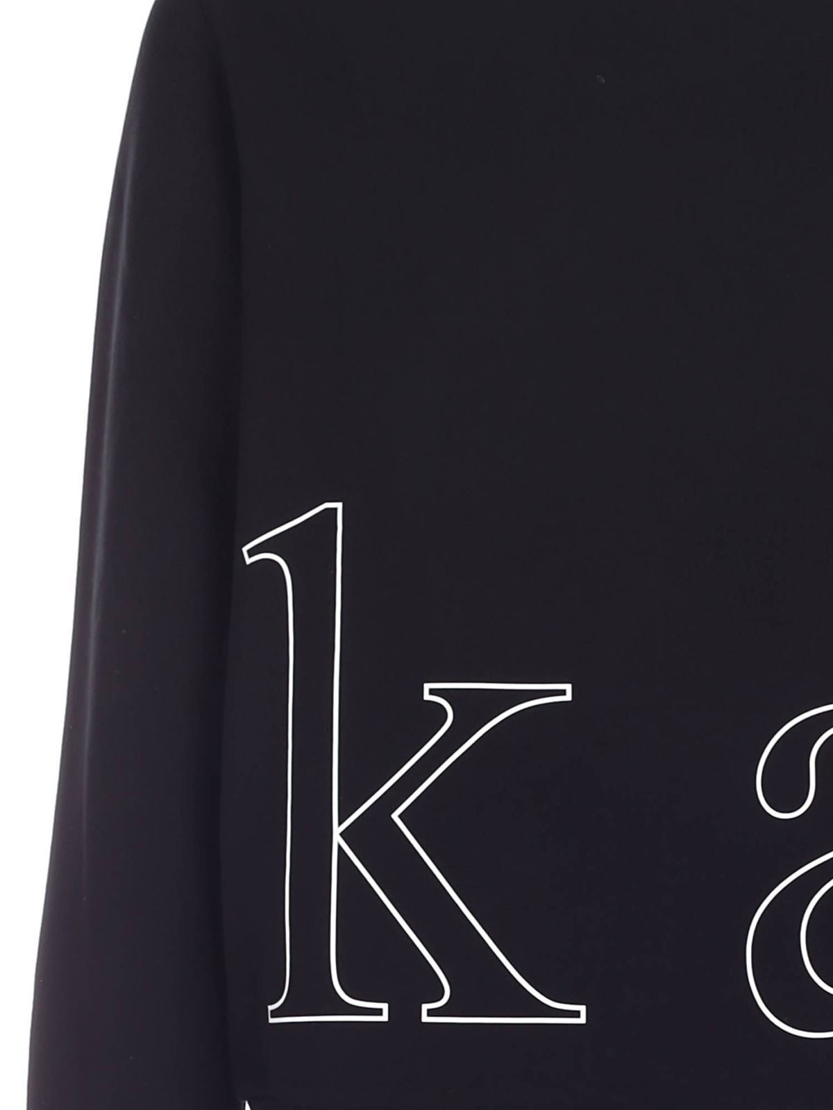 Lettering sweatshirt in black 705053512910990 (KARL LAGERFELD / スウェット・フーディー ) | KARL LAGERFELD (カール・ラガーフェルド)(2)