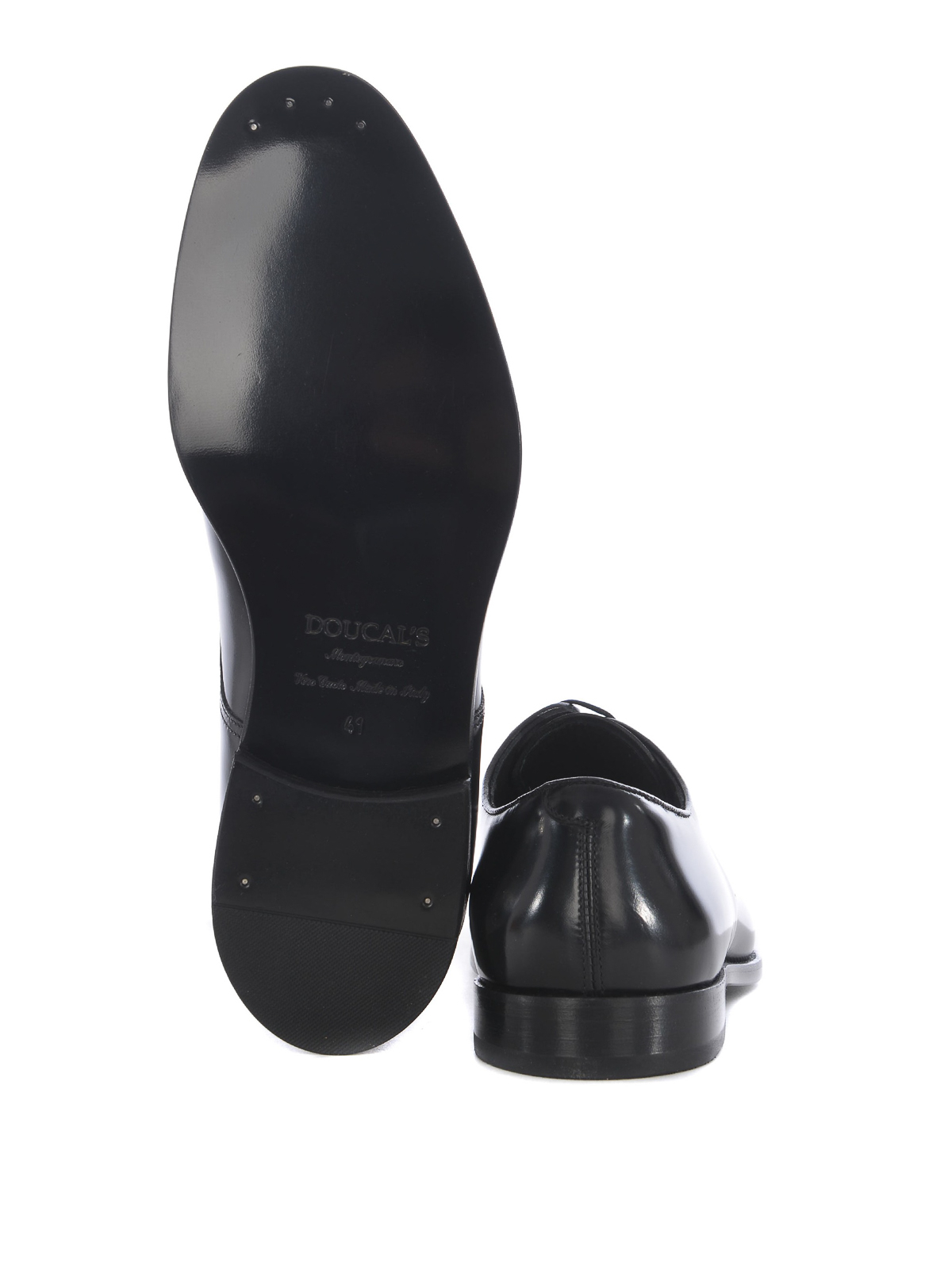 Black brushed leather Derby shoes DU1003YORKUF028NN00 (DOUCAL'S / レースアップ ) | DOUCAL'S (デュカルス)(4)