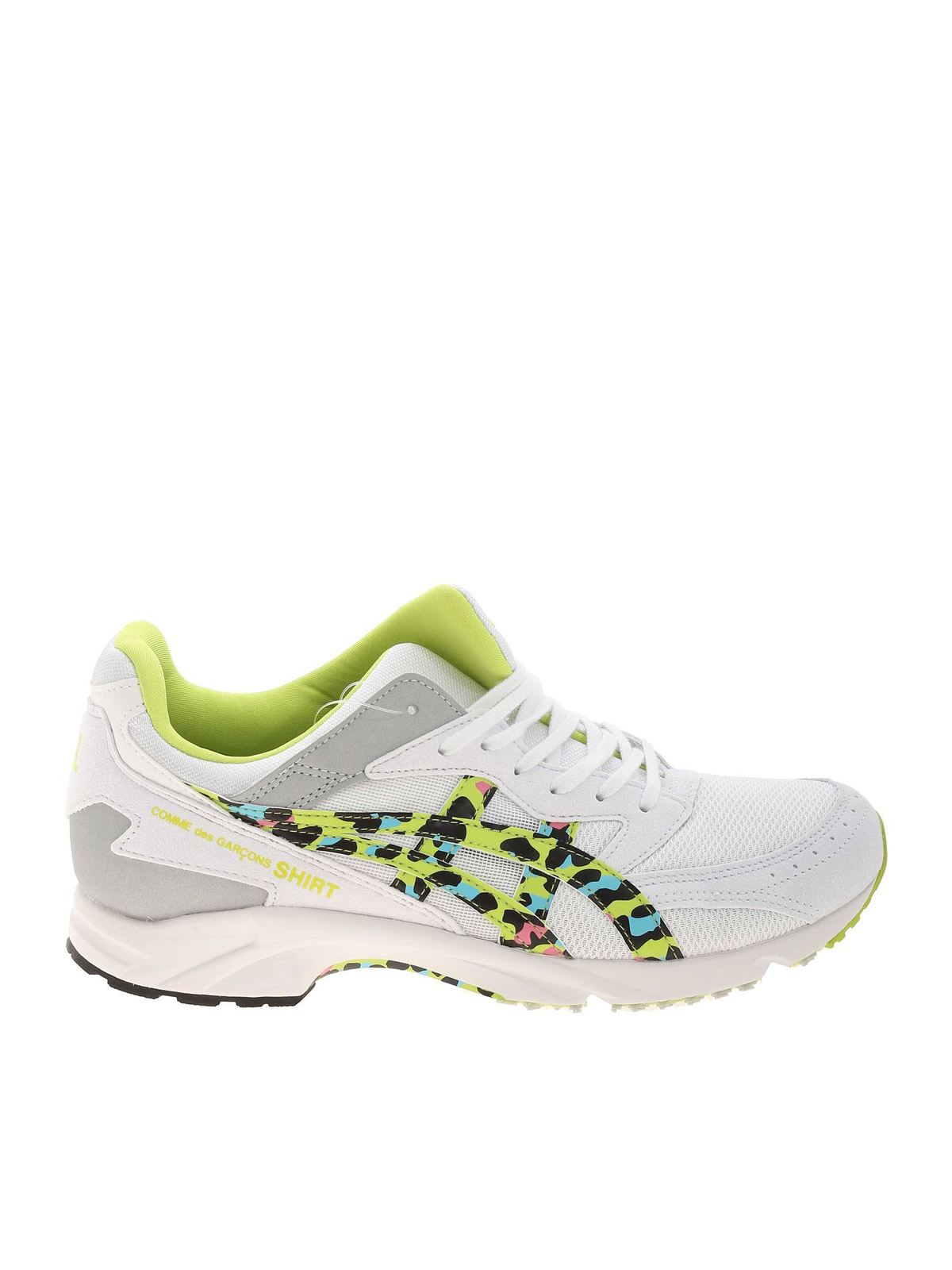 Tarther SC sneakers in white and fluo yellow 1203A190101 (Comme Des Garçons SHIRT / スニーカー ) | Comme Des Garçons SHIRT (コムデギャルソン シャツ)