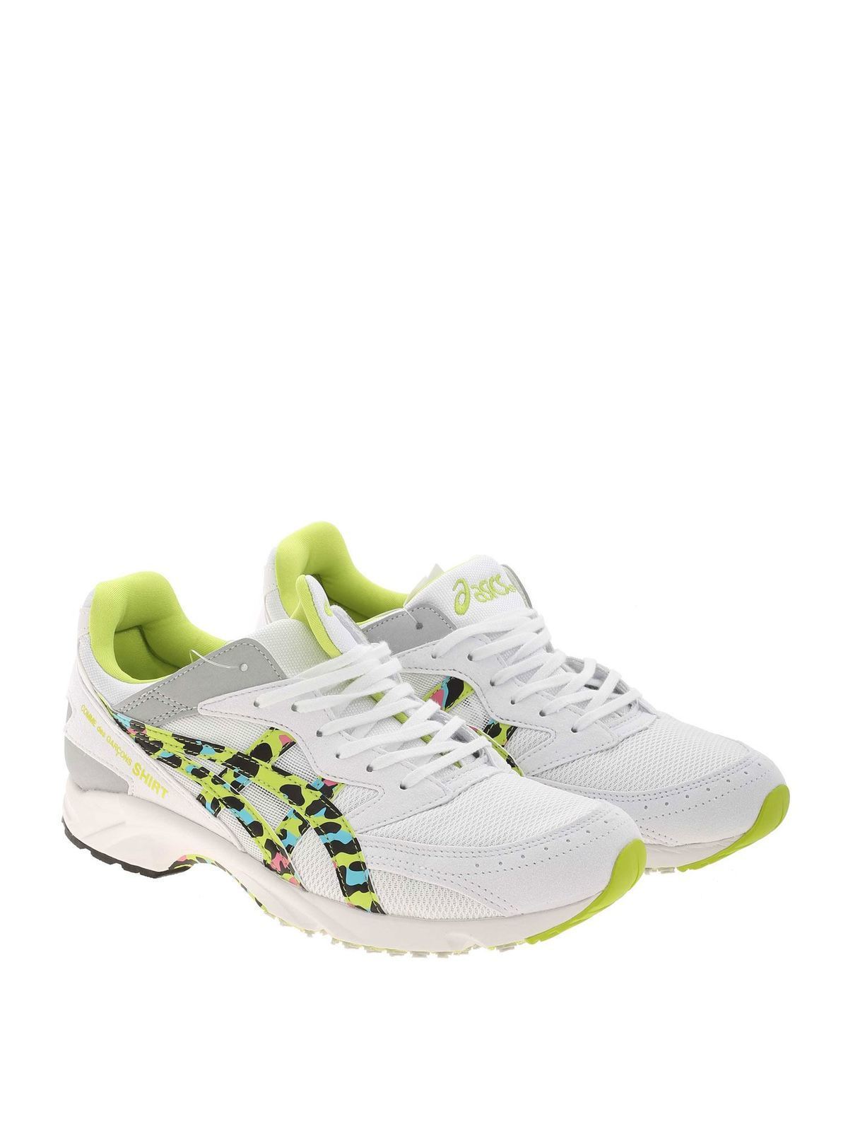 Tarther SC sneakers in white and fluo yellow 1203A190101 (Comme Des Garçons SHIRT / スニーカー ) | Comme Des Garçons SHIRT (コムデギャルソン シャツ)(1)