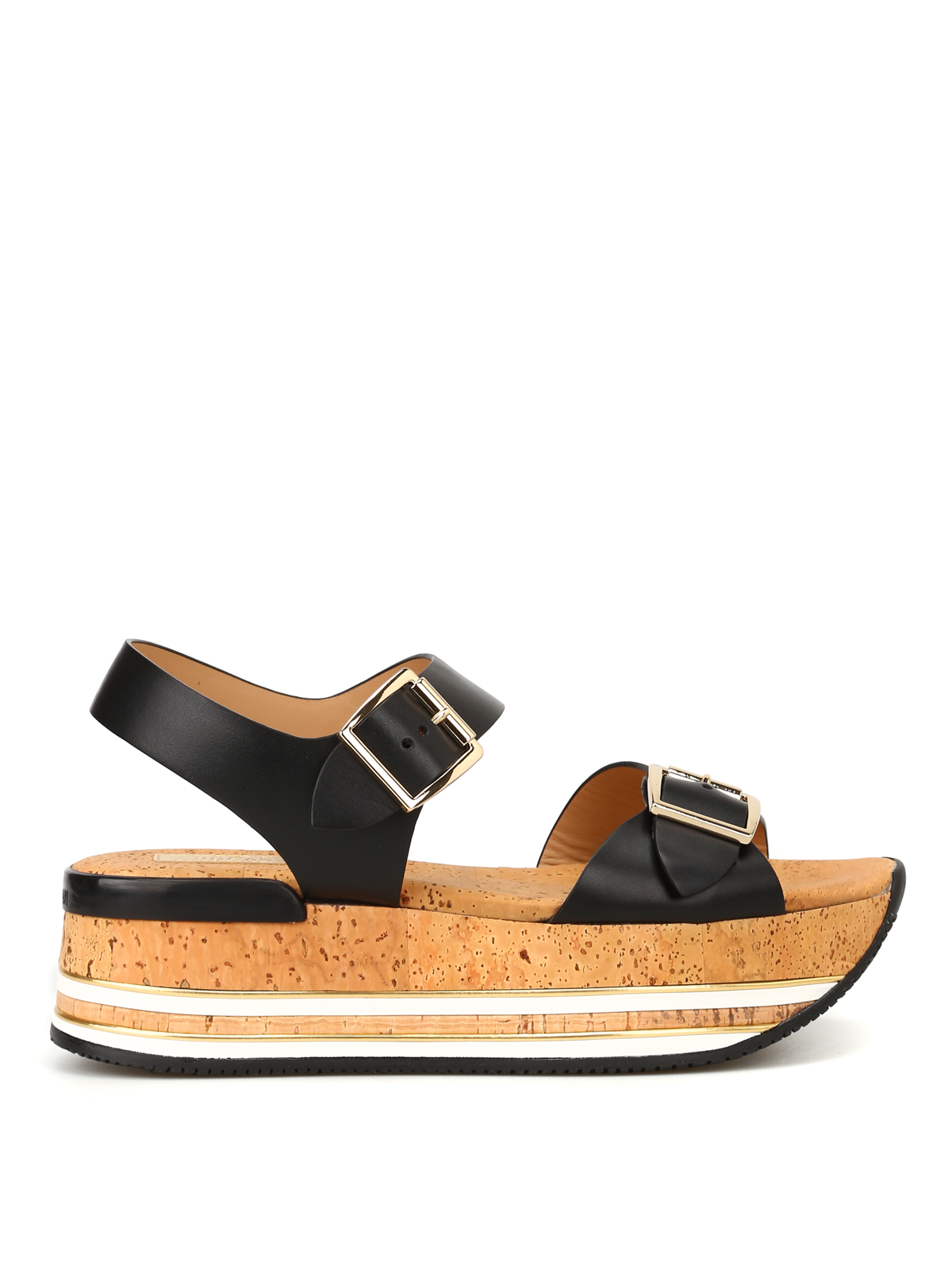 H354 platform black sandals HXW3540AA40KLAB999 (HOGAN / サンダル ) | HOGAN (ホーガン)