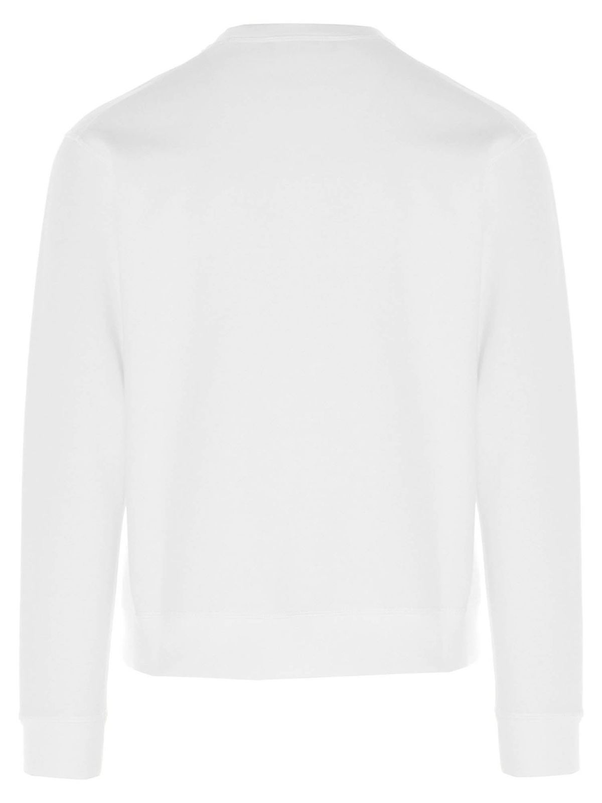 Crewneck sweatshirt with print in white S79GU0026S25042100 (Dsquared2 / スウェット・フーディー ) | Dsquared2 (ディースクエアード)(1)