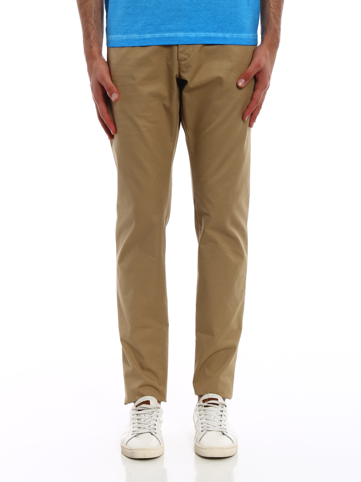 Beige cotton denim chino trousers S71KB0074S41794154 (Dsquared2 / パンツ ) | Dsquared2 (ディースクエアード)(2)