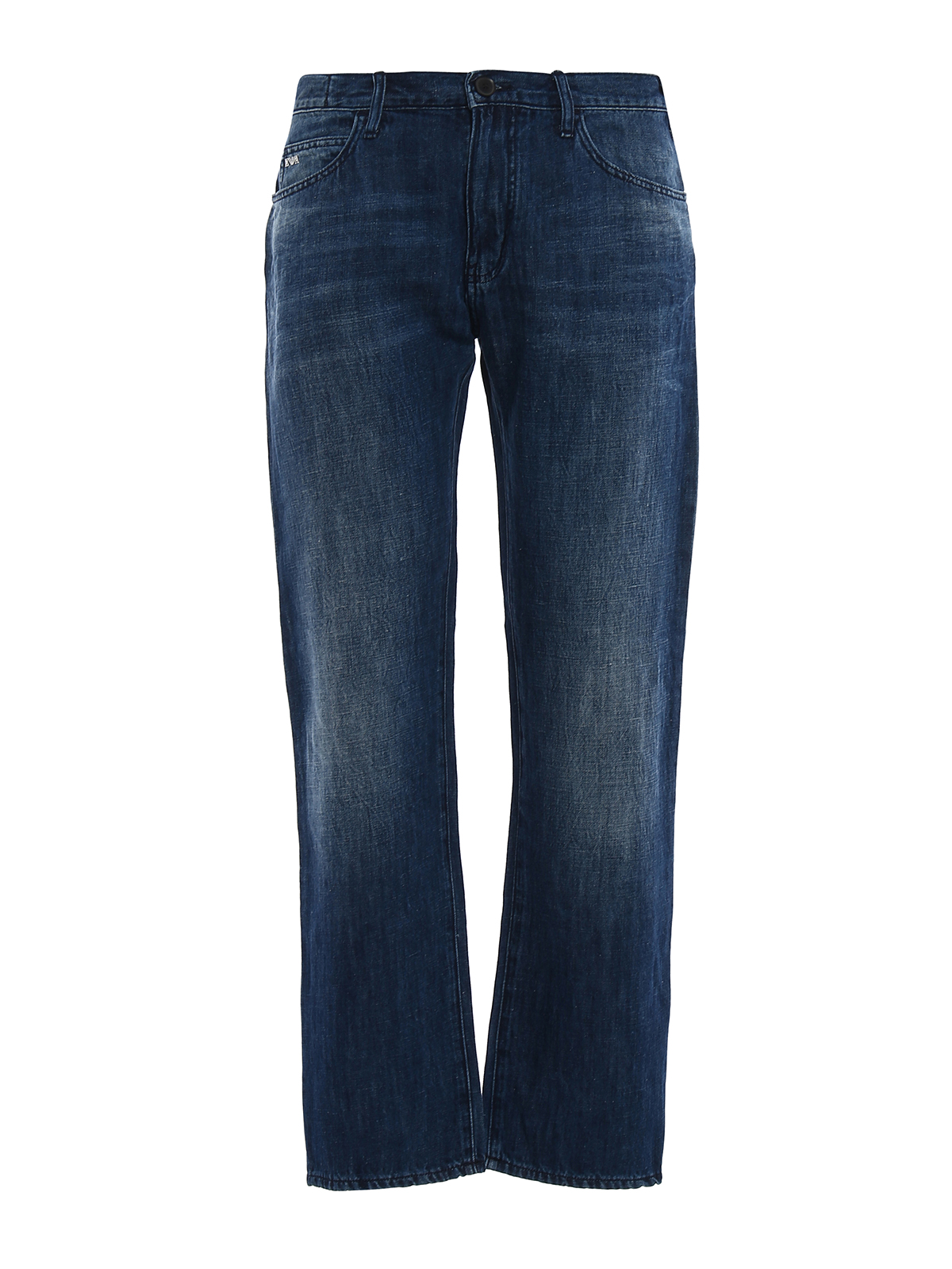 Dark wash cotton and linen jeans 3Z1J451DFAZ0942 (EMPORIO ARMANI / ジーンズ ) | EMPORIO ARMANI (エンポリオ アルマーニ)