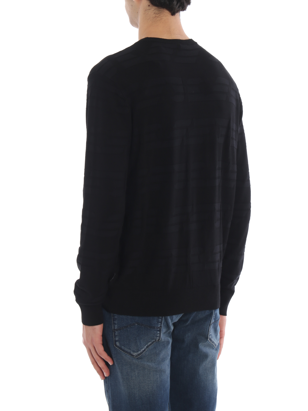 Embossed pattern viscose crewneck 3Z1MYH1MPQZ0999 (EMPORIO ARMANI / ニット・セーター・カーディガン ) | EMPORIO ARMANI (エンポリオ アルマーニ)(3)