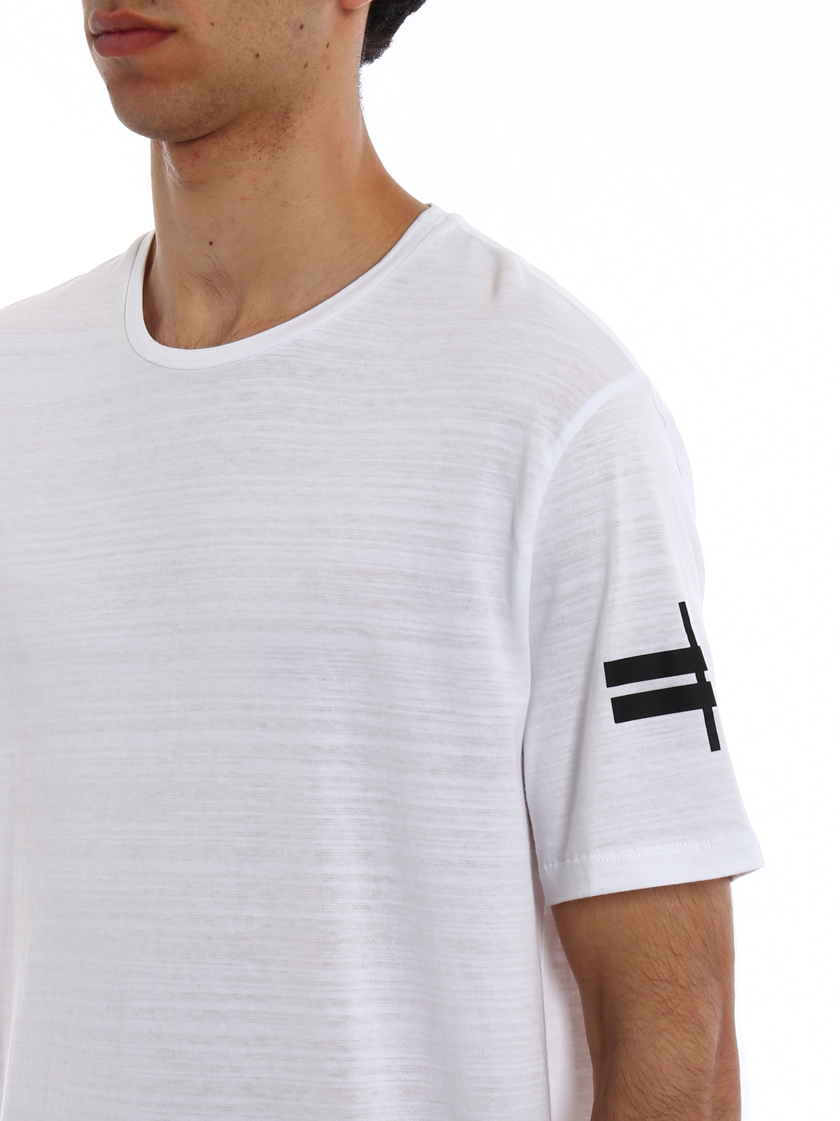 Loose regular cotton T-shirt BJT396AG515526 (NEIL BARRETT / Tシャツ・カットソー ) | NEIL BARRETT (ニールバレット)(4)