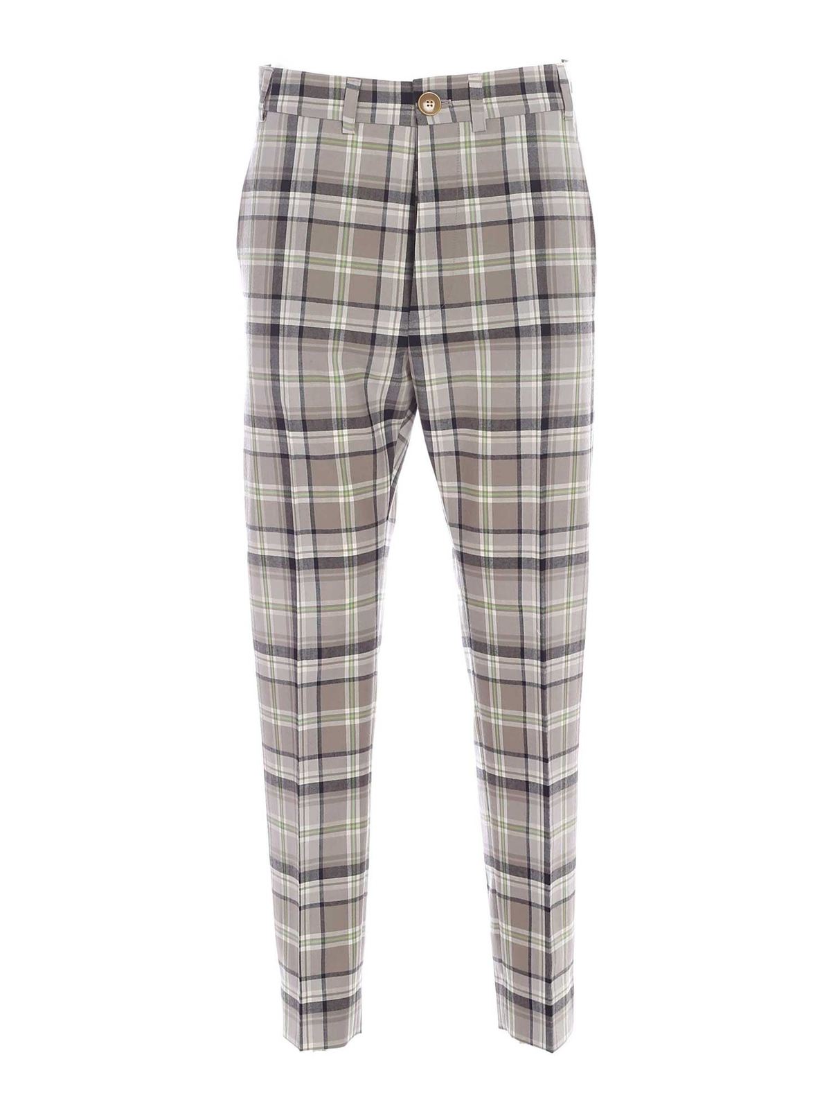 Check pants in gray and green 12030003W003JSIO202 (Vivienne Westwood / パンツ ) | Vivienne Westwood (ヴィヴィアン・ウェストウッド)